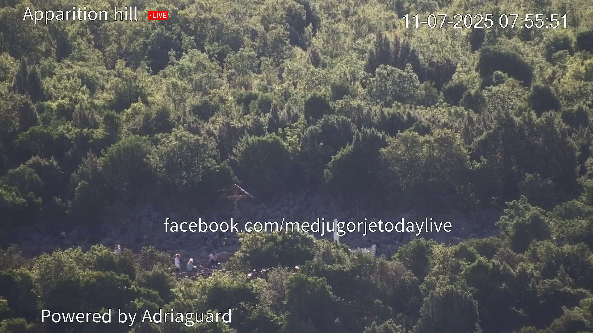 Medjugorje, Apparition Hill Prayer Area Live Cam - Bijakovici, Citluk, Herzegovina-Neretva, Federation of Bosnia and Herzegovina, Bosnia and Herzegovina