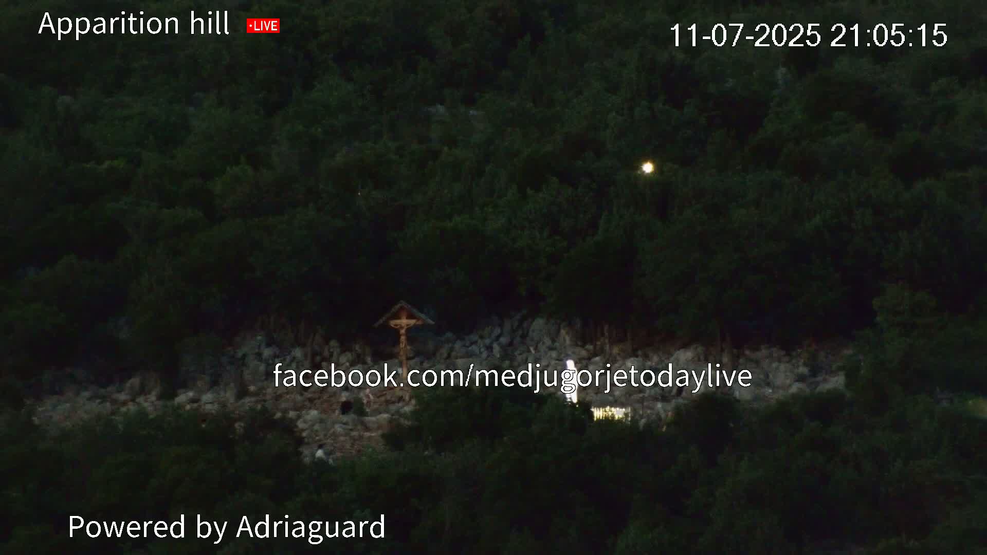 Medjugorje, Apparition Hill Prayer Area Live Cam - Bijakovici, Citluk, Herzegovina-Neretva, Federation of Bosnia and Herzegovina, Bosnia and Herzegovina