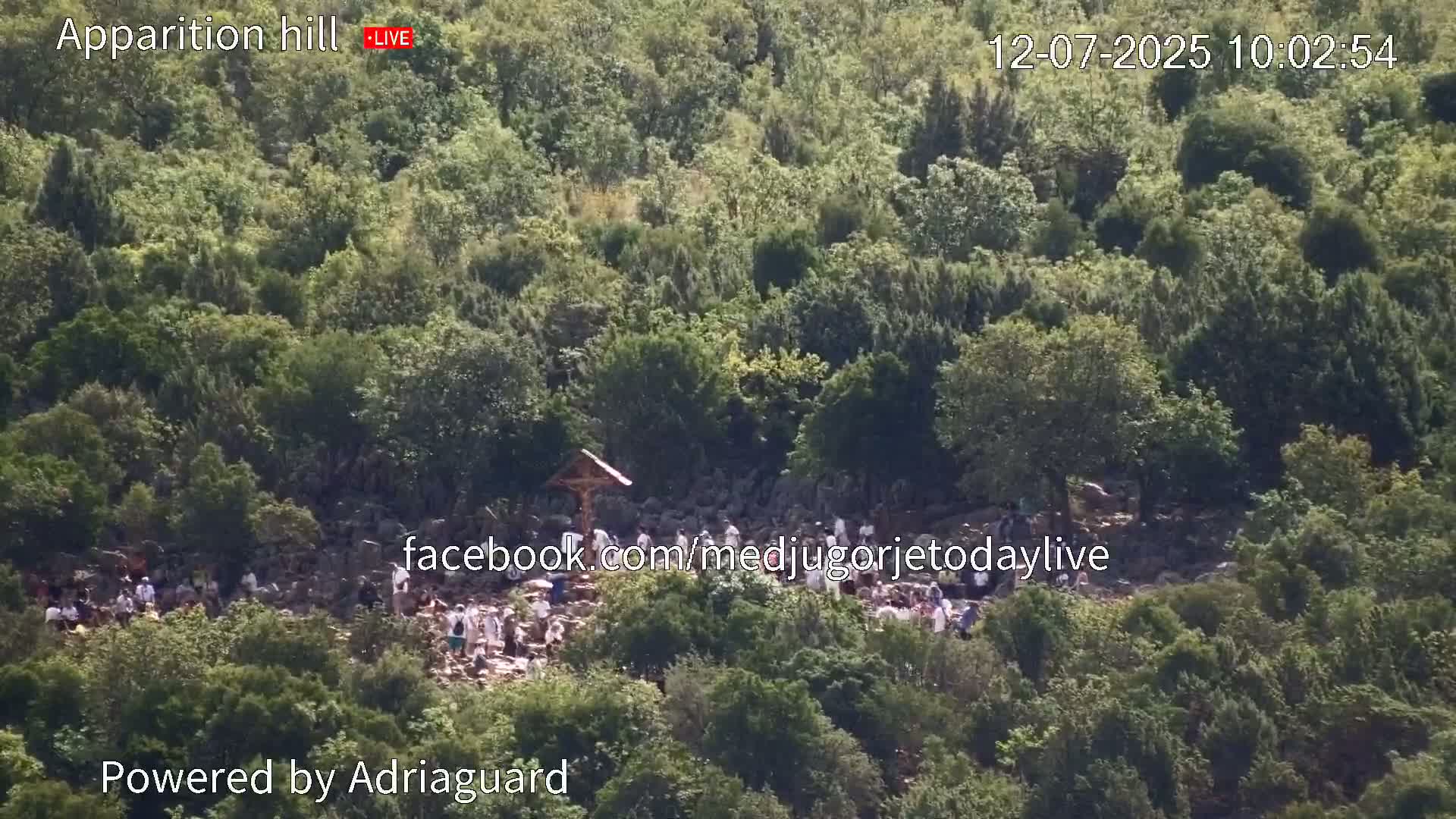 Medjugorje, Apparition Hill Prayer Area Live Cam - Bijakovici, Citluk, Herzegovina-Neretva, Federation of Bosnia and Herzegovina, Bosnia and Herzegovina