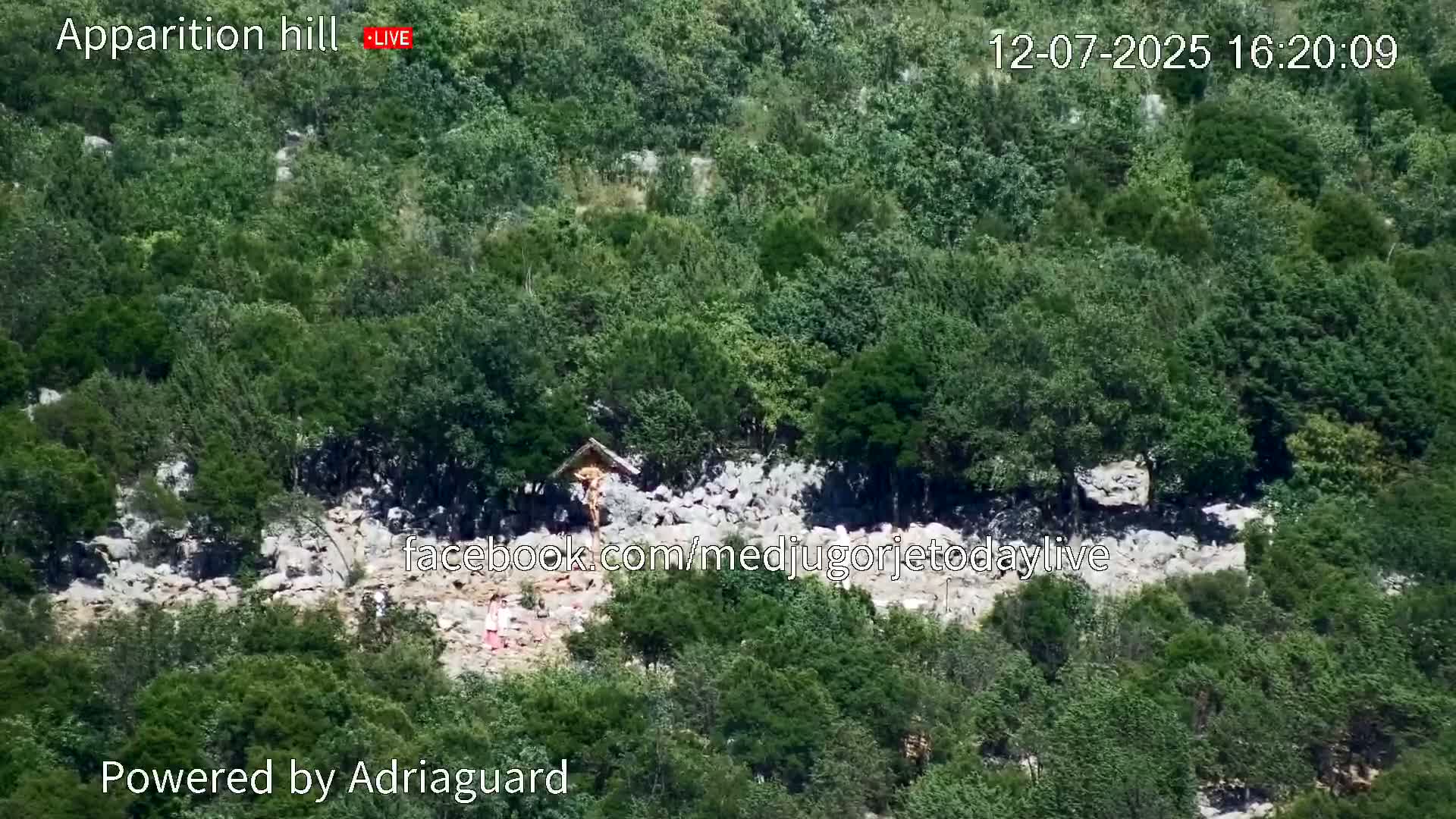 Medjugorje, Apparition Hill Prayer Area Live Cam - Bijakovici, Citluk, Herzegovina-Neretva, Federation of Bosnia and Herzegovina, Bosnia and Herzegovina