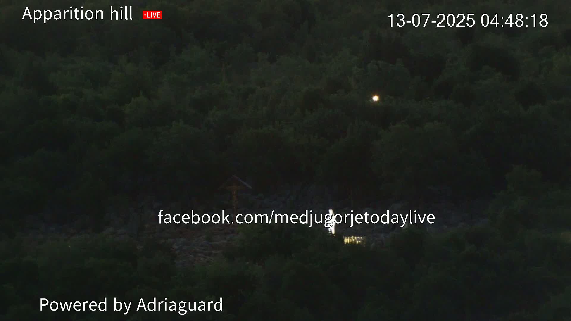 Medjugorje, Apparition Hill Prayer Area Live Cam - Bijakovici, Citluk, Herzegovina-Neretva, Federation of Bosnia and Herzegovina, Bosnia and Herzegovina