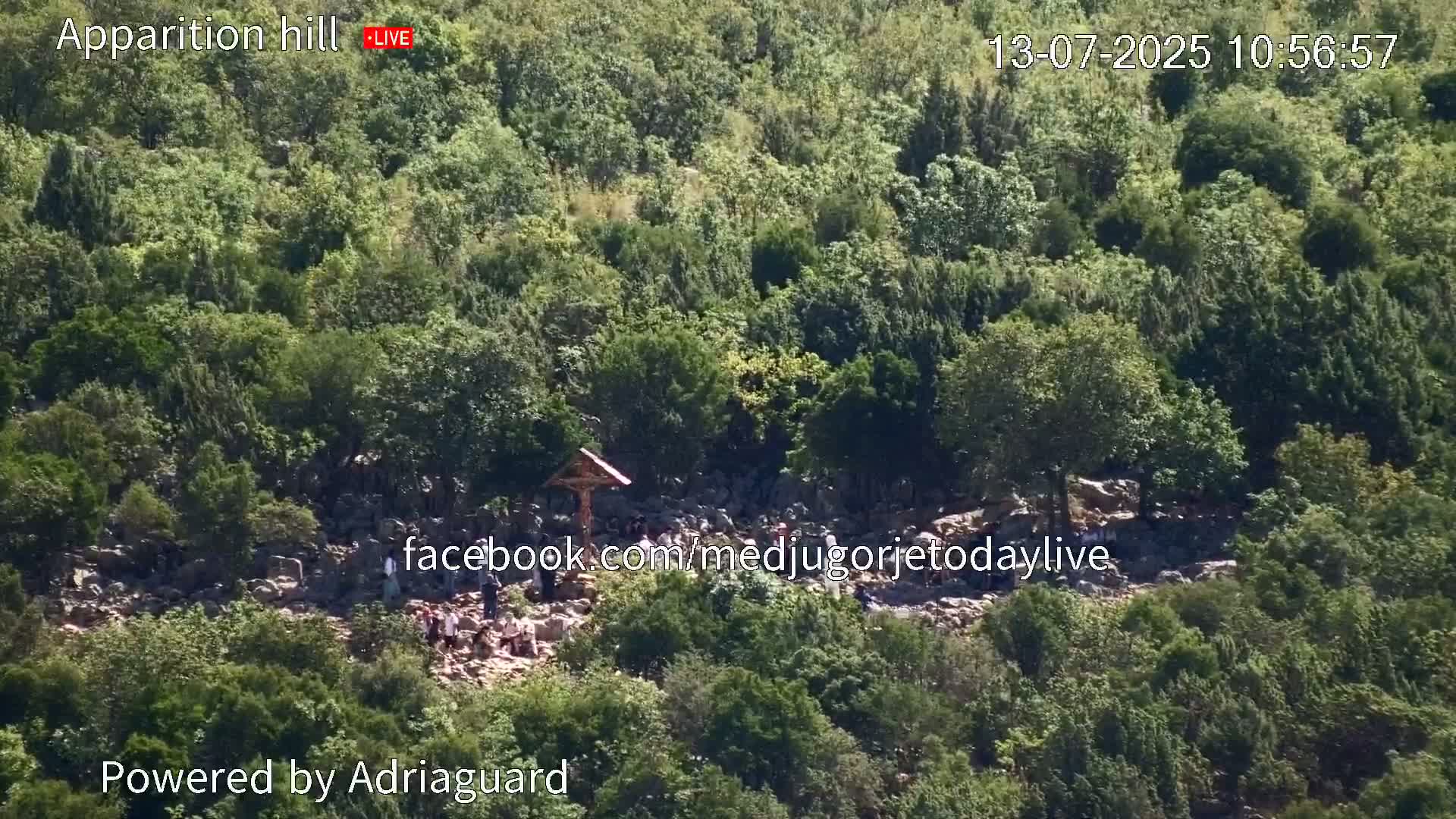 Medjugorje, Apparition Hill Prayer Area Live Cam - Bijakovici, Citluk, Herzegovina-Neretva, Federation of Bosnia and Herzegovina, Bosnia and Herzegovina