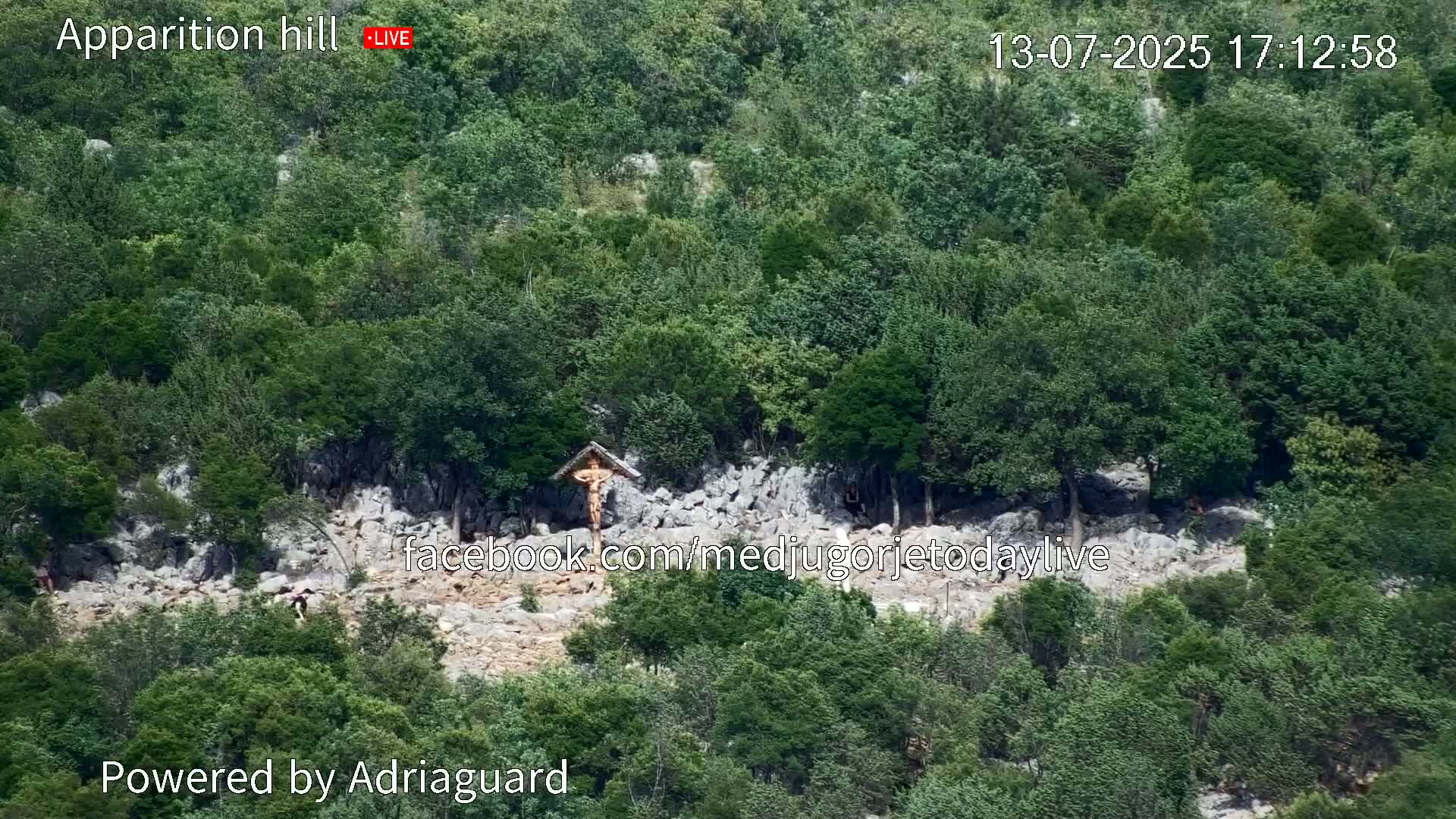 Medjugorje, Apparition Hill Prayer Area Live Cam - Bijakovici, Citluk, Herzegovina-Neretva, Federation of Bosnia and Herzegovina, Bosnia and Herzegovina