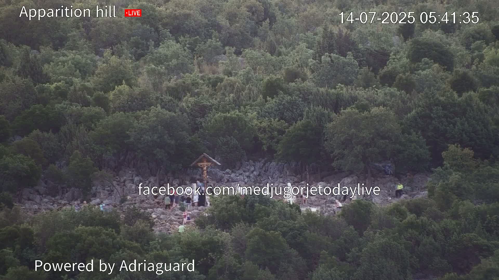 Medjugorje, Apparition Hill Prayer Area Live Cam - Bijakovici, Citluk, Herzegovina-Neretva, Federation of Bosnia and Herzegovina, Bosnia and Herzegovina