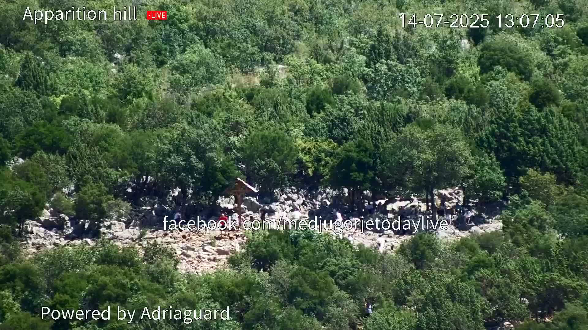 Medjugorje, Apparition Hill Prayer Area Live Cam - Bijakovici, Citluk, Herzegovina-Neretva, Federation of Bosnia and Herzegovina, Bosnia and Herzegovina