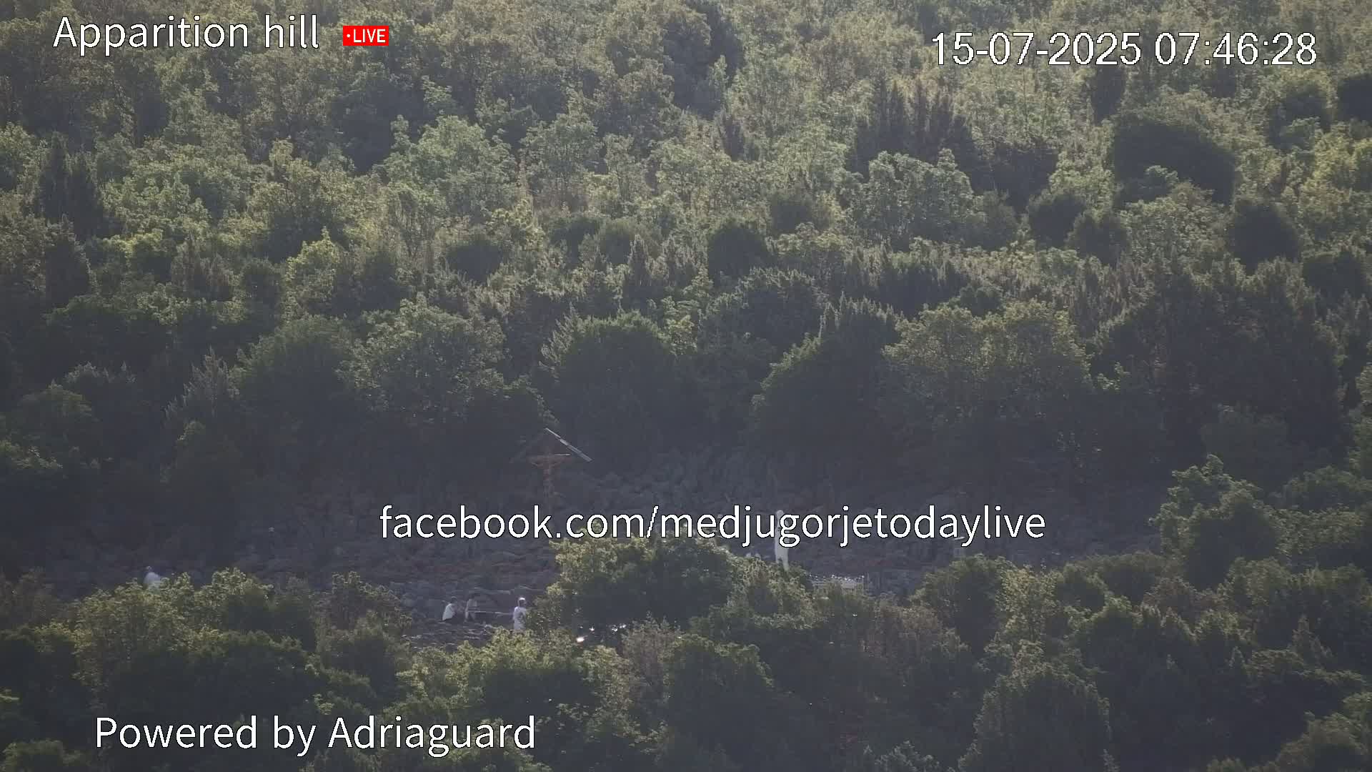 Medjugorje, Apparition Hill Prayer Area Live Cam - Bijakovici, Citluk, Herzegovina-Neretva, Federation of Bosnia and Herzegovina, Bosnia and Herzegovina