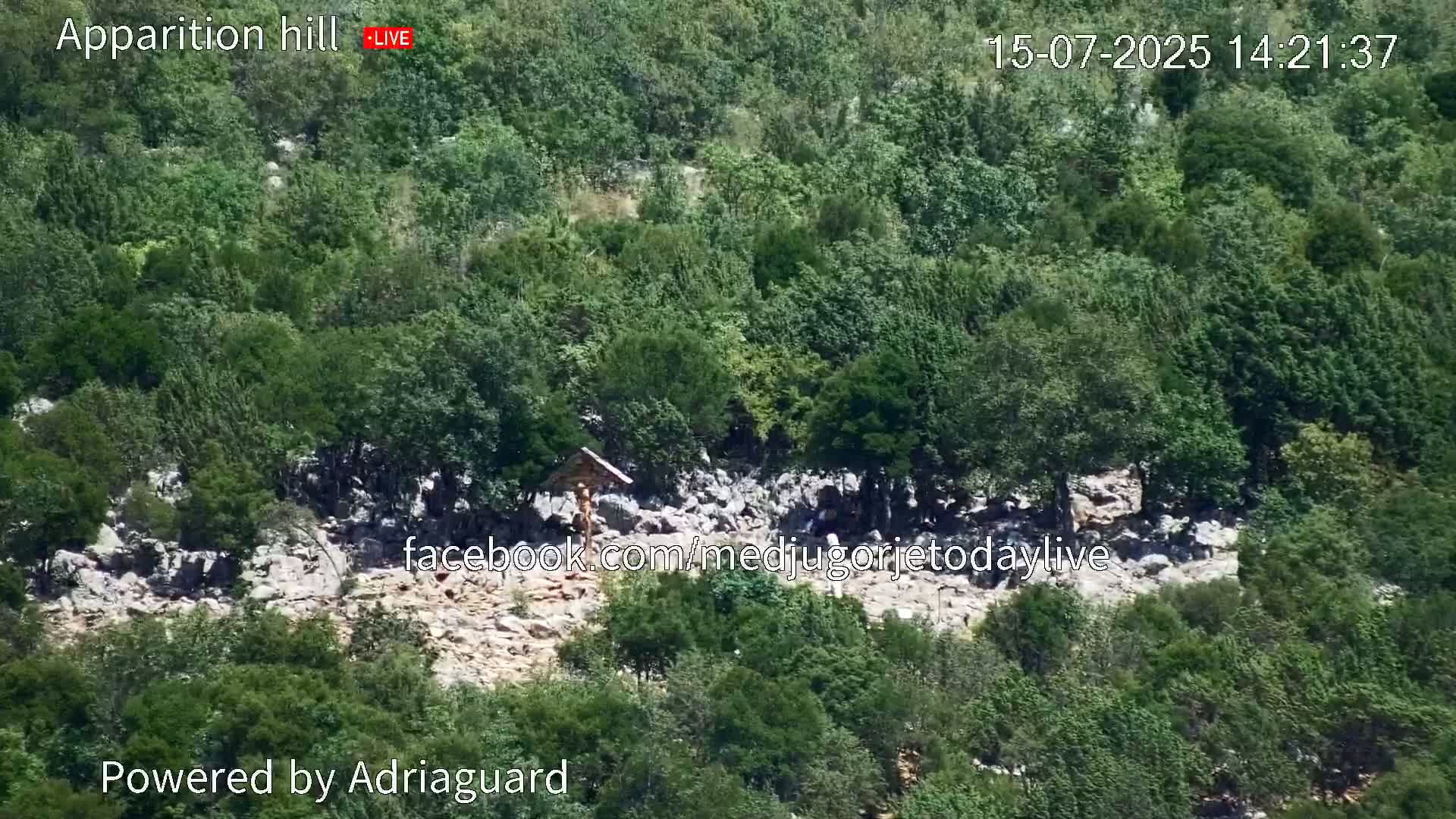 Medjugorje, Apparition Hill Prayer Area Live Cam - Bijakovici, Citluk, Herzegovina-Neretva, Federation of Bosnia and Herzegovina, Bosnia and Herzegovina