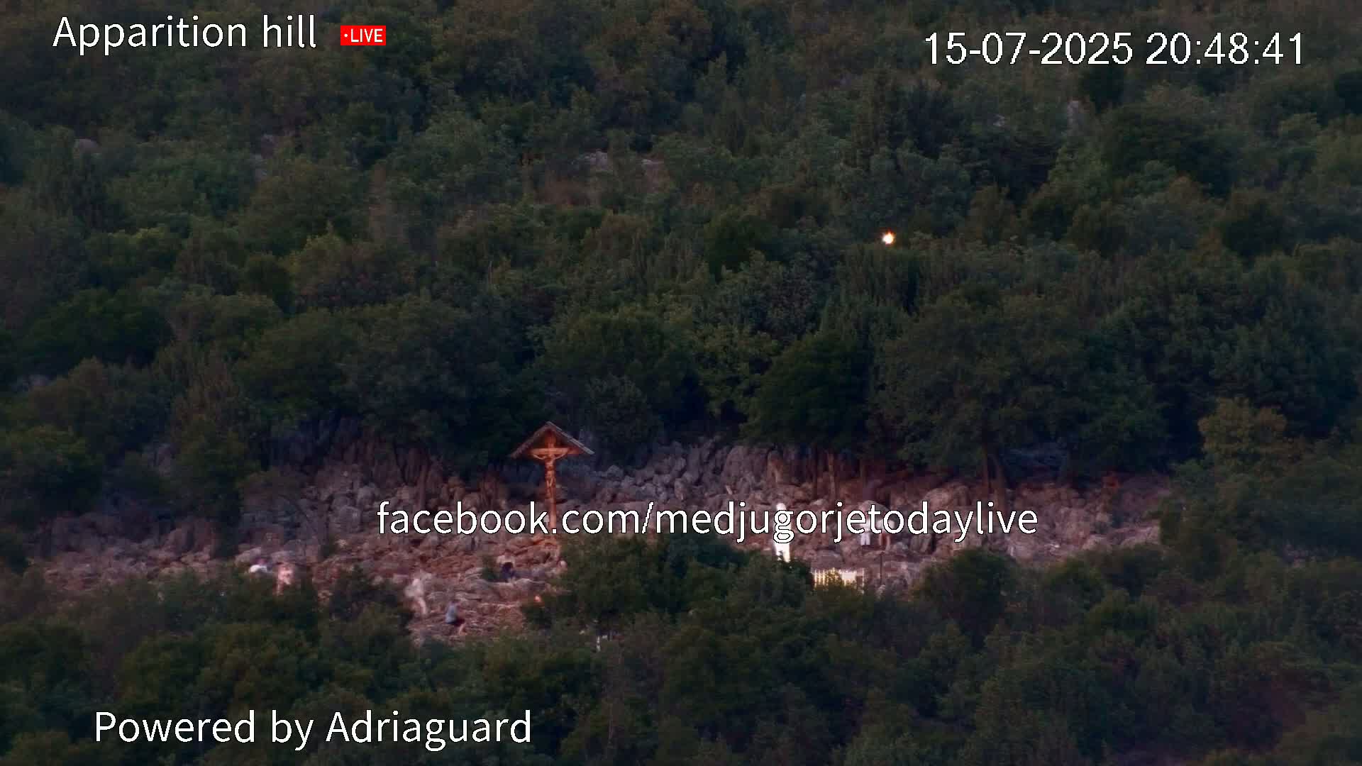 Medjugorje, Apparition Hill Prayer Area Live Cam - Bijakovici, Citluk, Herzegovina-Neretva, Federation of Bosnia and Herzegovina, Bosnia and Herzegovina