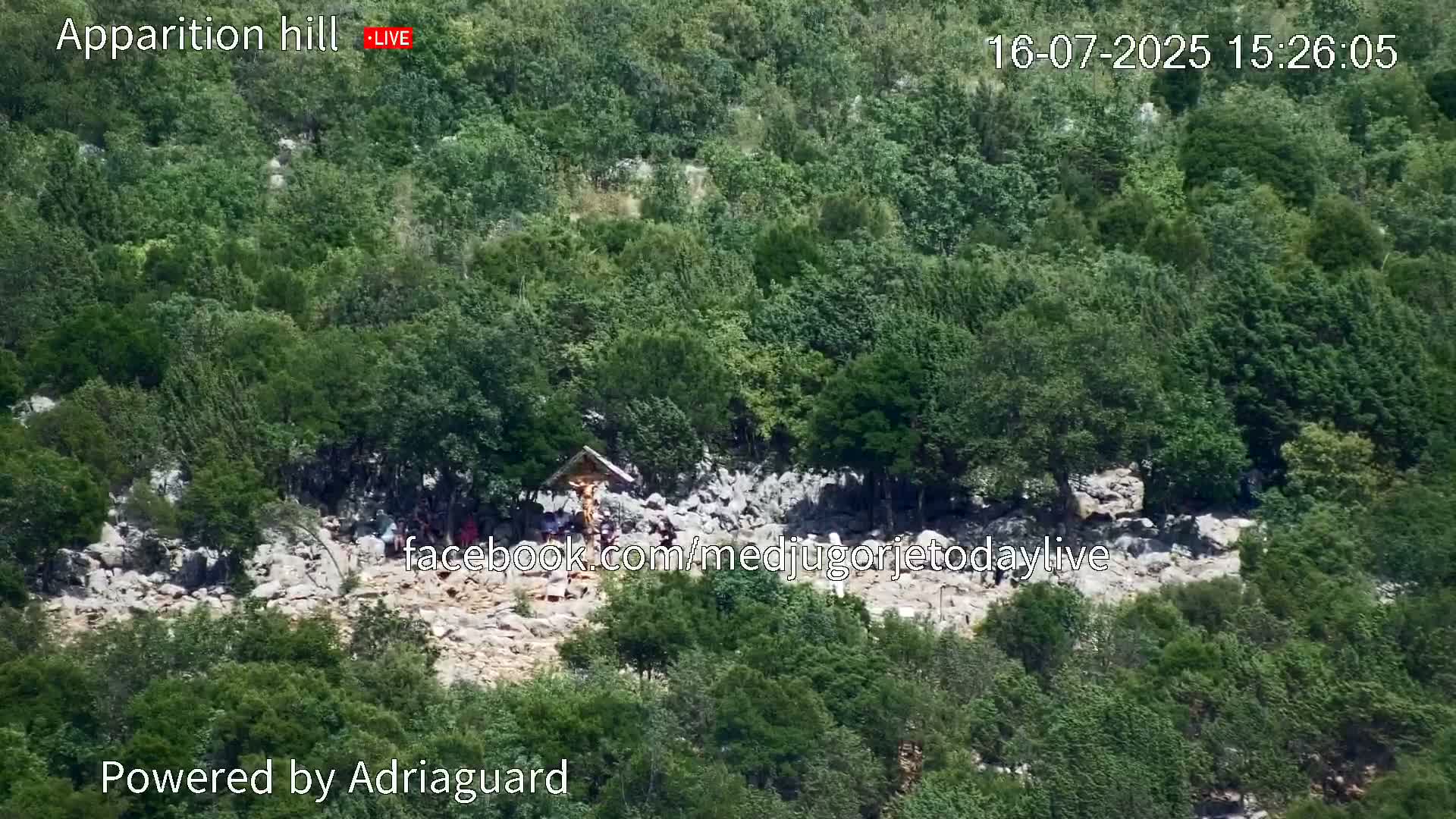 Medjugorje, Apparition Hill Prayer Area Live Cam - Bijakovici, Citluk, Herzegovina-Neretva, Federation of Bosnia and Herzegovina, Bosnia and Herzegovina