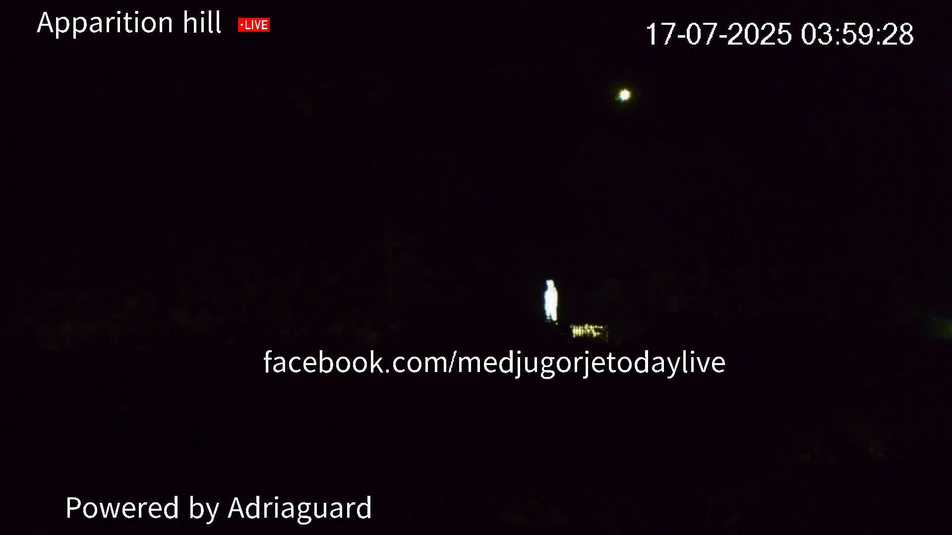 Medjugorje, Apparition Hill Prayer Area Live Cam - Bijakovici, Citluk, Herzegovina-Neretva, Federation of Bosnia and Herzegovina, Bosnia and Herzegovina