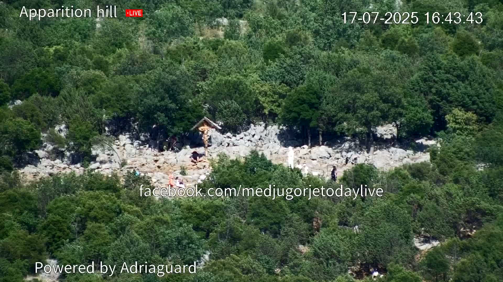Medjugorje, Apparition Hill Prayer Area Live Cam - Bijakovici, Citluk, Herzegovina-Neretva, Federation of Bosnia and Herzegovina, Bosnia and Herzegovina