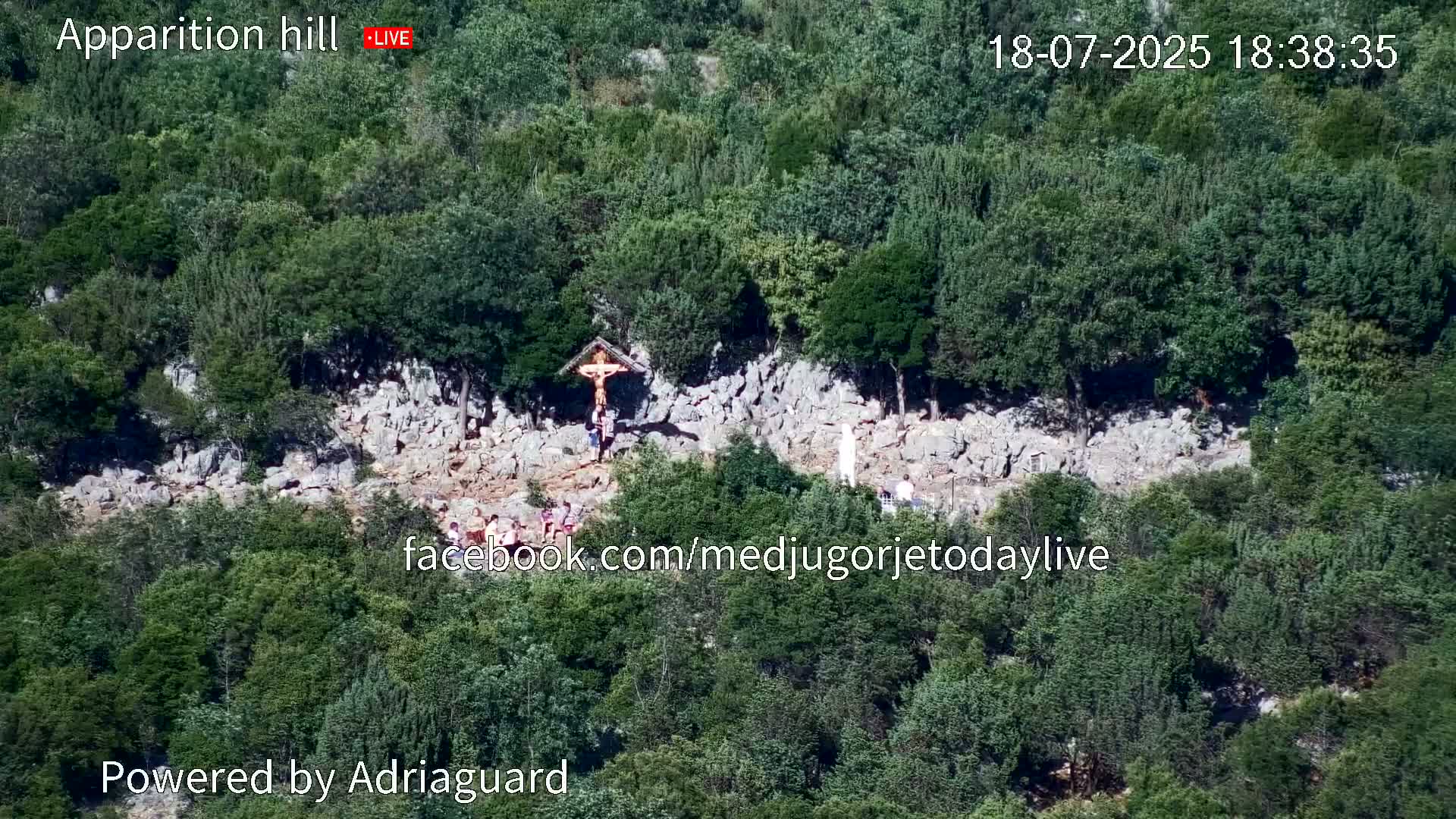 Medjugorje, Apparition Hill Prayer Area Live Cam - Bijakovici, Citluk, Herzegovina-Neretva, Federation of Bosnia and Herzegovina, Bosnia and Herzegovina