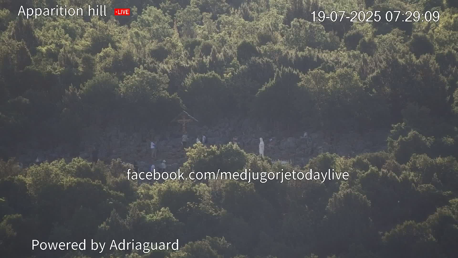 Medjugorje, Apparition Hill Prayer Area Live Cam - Bijakovici, Citluk, Herzegovina-Neretva, Federation of Bosnia and Herzegovina, Bosnia and Herzegovina