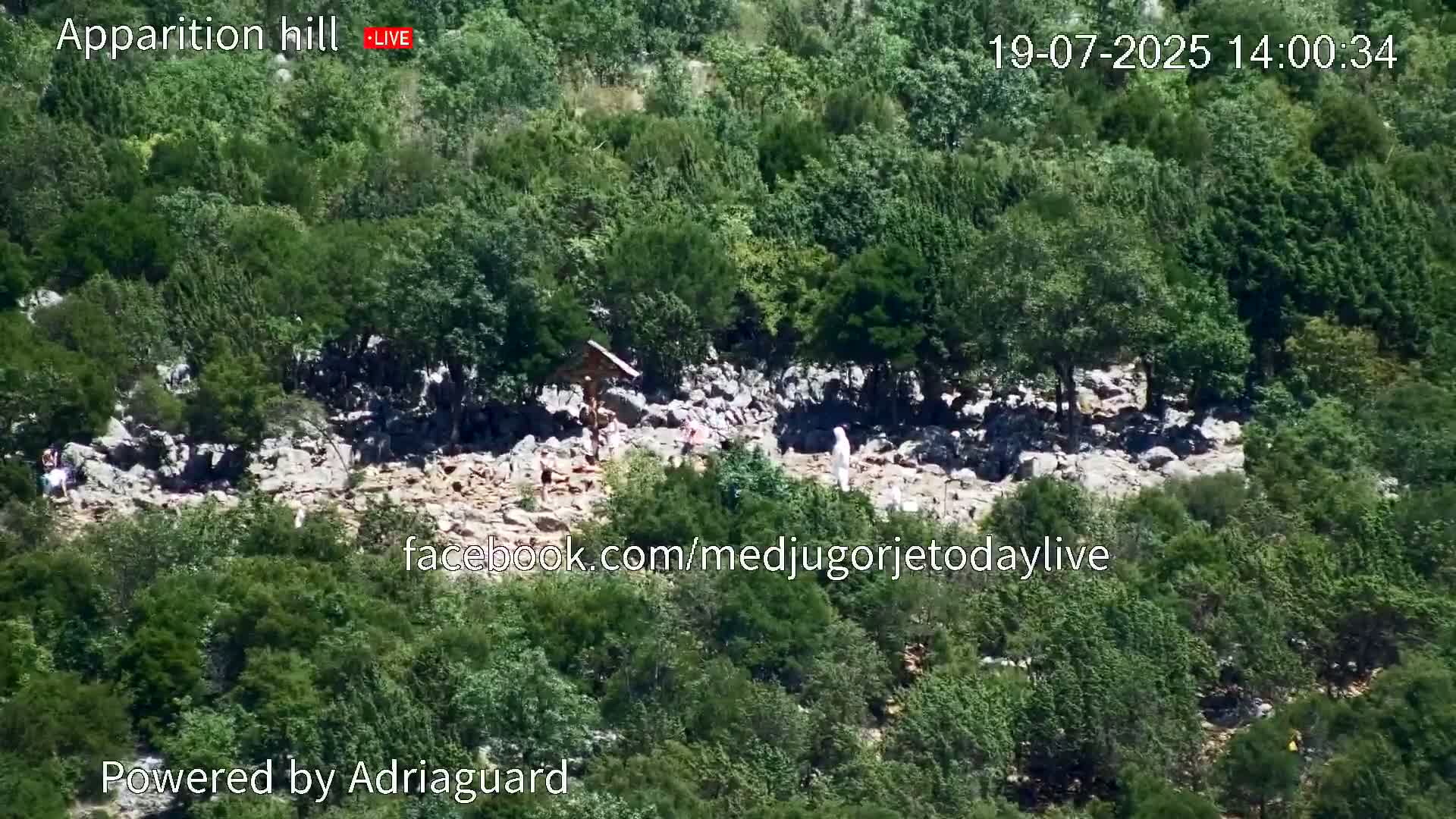Medjugorje, Apparition Hill Prayer Area Live Cam - Bijakovici, Citluk, Herzegovina-Neretva, Federation of Bosnia and Herzegovina, Bosnia and Herzegovina