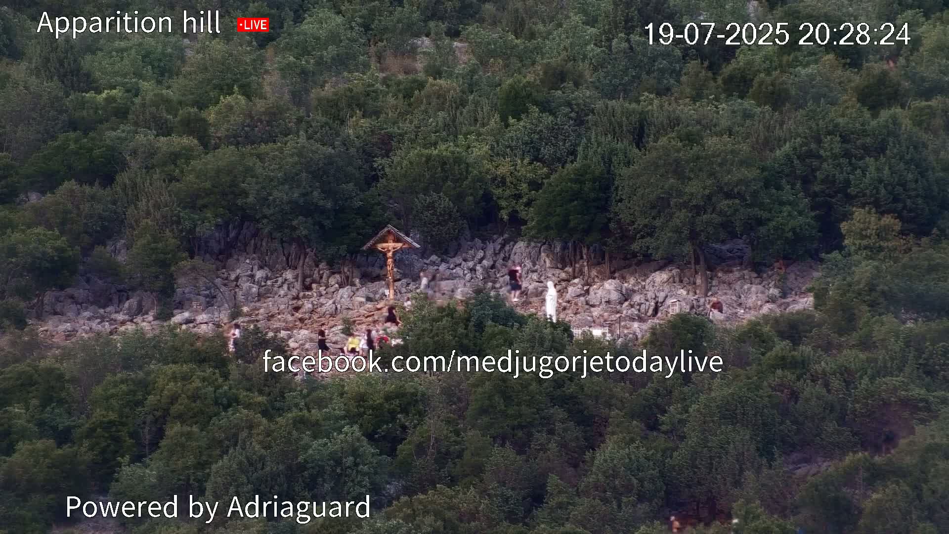 Medjugorje, Apparition Hill Prayer Area Live Cam - Bijakovici, Citluk, Herzegovina-Neretva, Federation of Bosnia and Herzegovina, Bosnia and Herzegovina