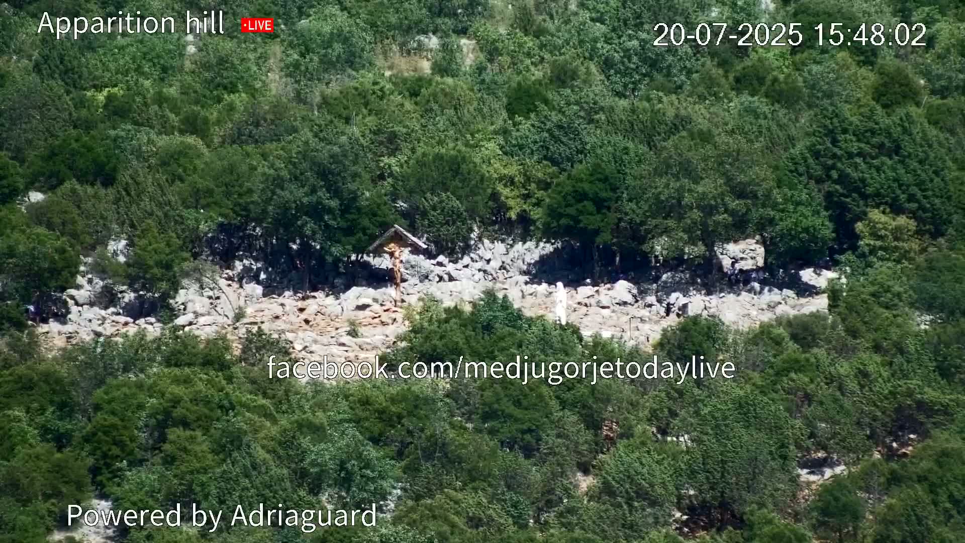 Medjugorje, Apparition Hill Prayer Area Live Cam - Bijakovici, Citluk, Herzegovina-Neretva, Federation of Bosnia and Herzegovina, Bosnia and Herzegovina