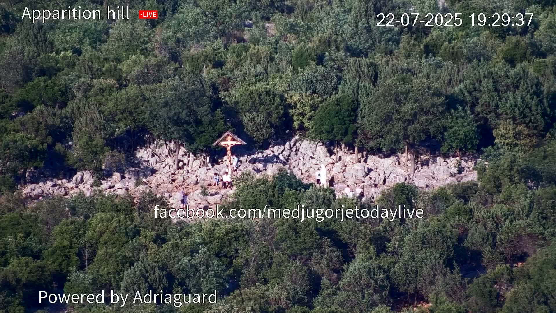 Medjugorje, Apparition Hill Prayer Area Live Cam - Bijakovici, Citluk, Herzegovina-Neretva, Federation of Bosnia and Herzegovina, Bosnia and Herzegovina