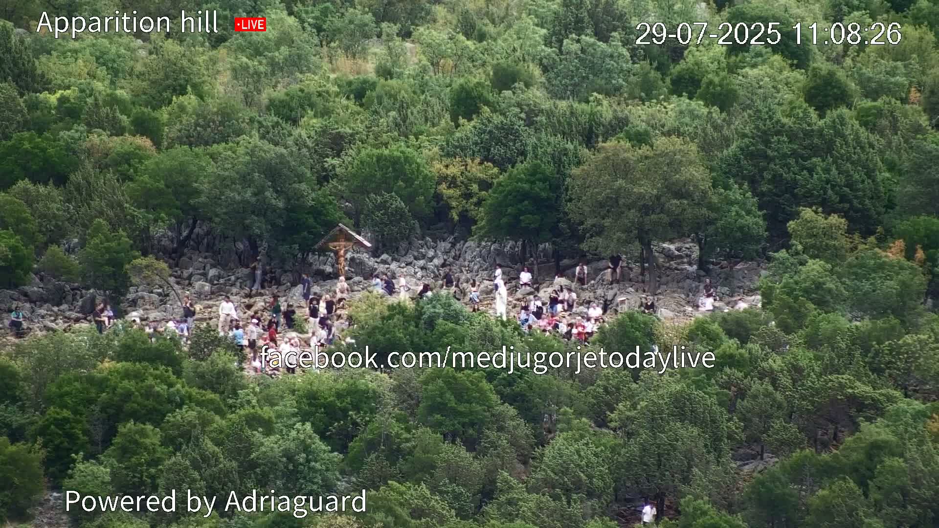 Medjugorje, Apparition Hill Prayer Area Live Cam - Bijakovici, Citluk, Herzegovina-Neretva, Federation of Bosnia and Herzegovina, Bosnia and Herzegovina
