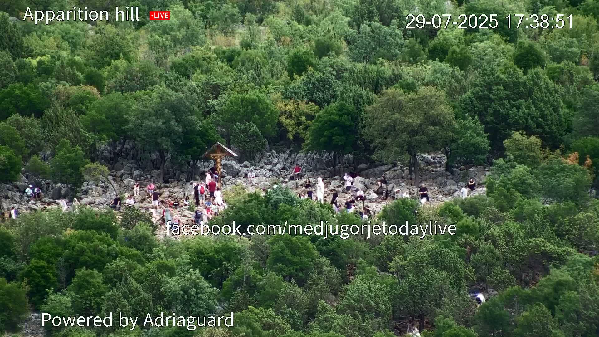 Medjugorje, Apparition Hill Prayer Area Live Cam - Bijakovici, Citluk, Herzegovina-Neretva, Federation of Bosnia and Herzegovina, Bosnia and Herzegovina