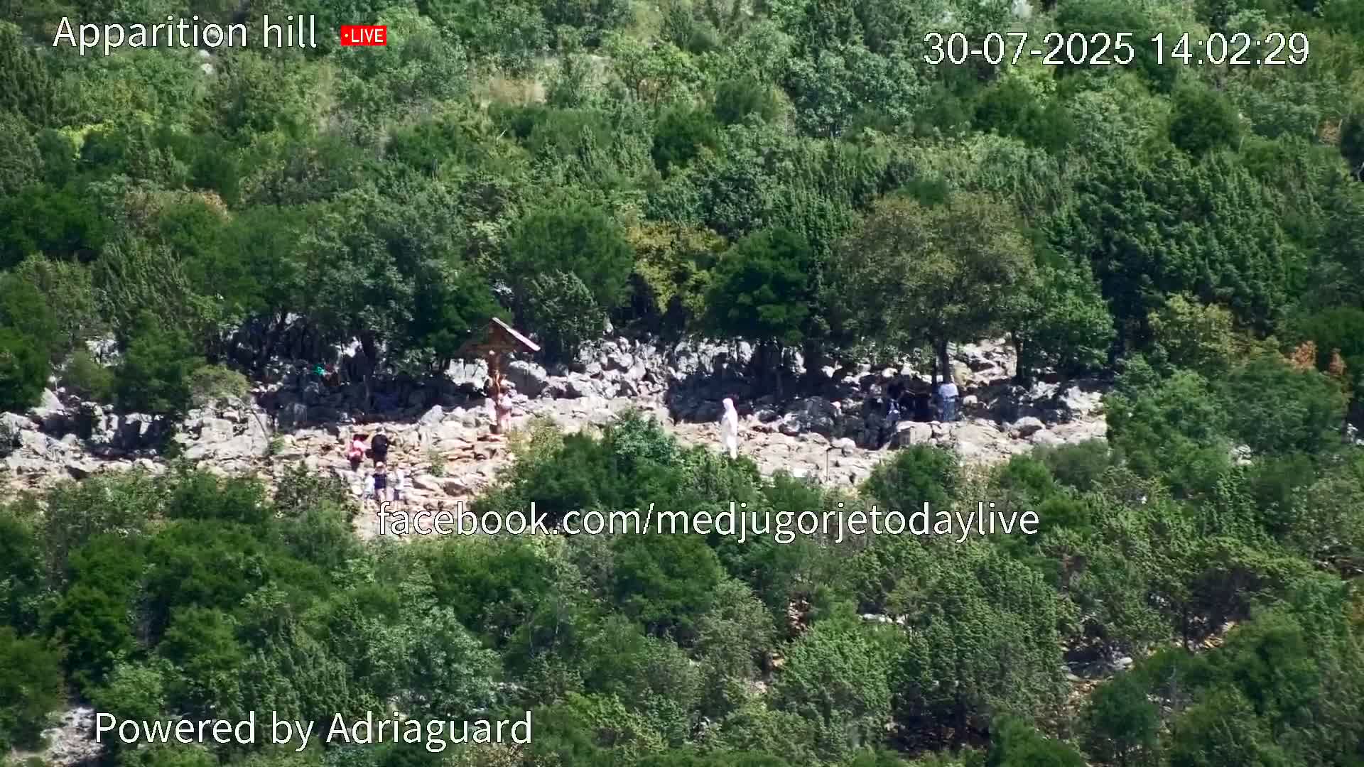 Medjugorje, Apparition Hill Prayer Area Live Cam - Bijakovici, Citluk, Herzegovina-Neretva, Federation of Bosnia and Herzegovina, Bosnia and Herzegovina