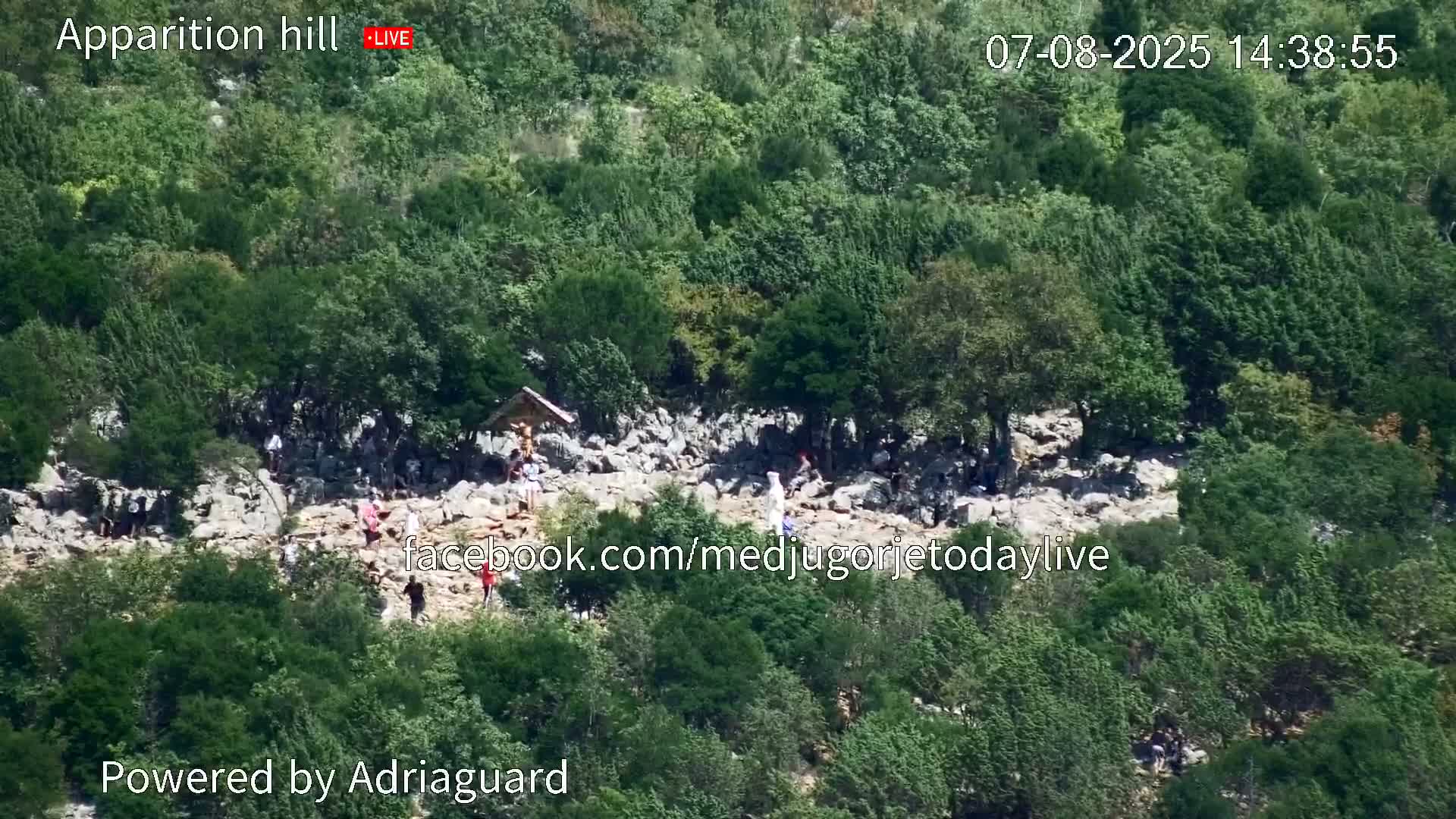 Medjugorje, Apparition Hill Prayer Area Live Cam - Bijakovici, Citluk, Herzegovina-Neretva, Federation of Bosnia and Herzegovina, Bosnia and Herzegovina