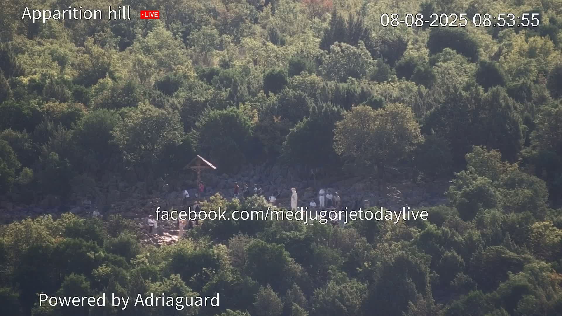 Medjugorje, Apparition Hill Prayer Area Live Cam - Bijakovici, Citluk, Herzegovina-Neretva, Federation of Bosnia and Herzegovina, Bosnia and Herzegovina