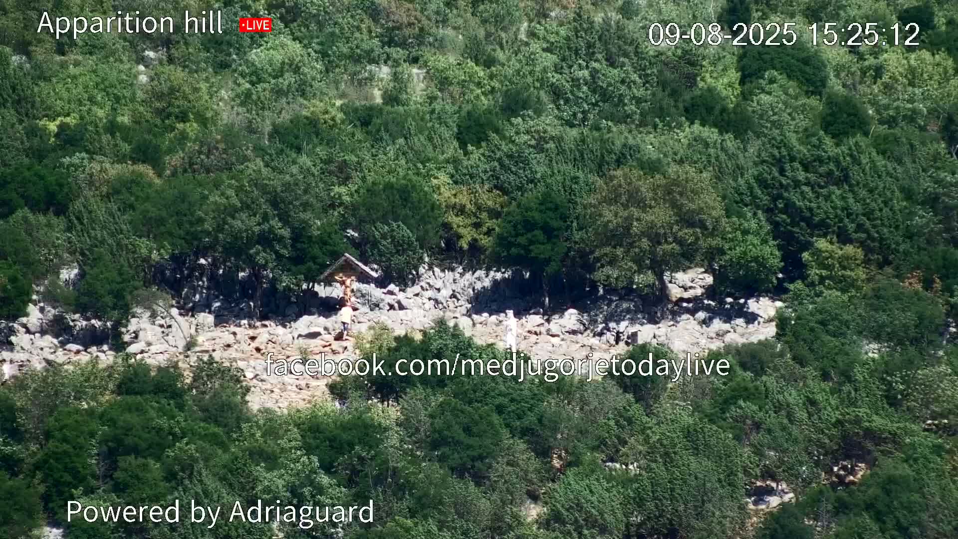 Medjugorje, Apparition Hill Prayer Area Live Cam - Bijakovici, Citluk, Herzegovina-Neretva, Federation of Bosnia and Herzegovina, Bosnia and Herzegovina