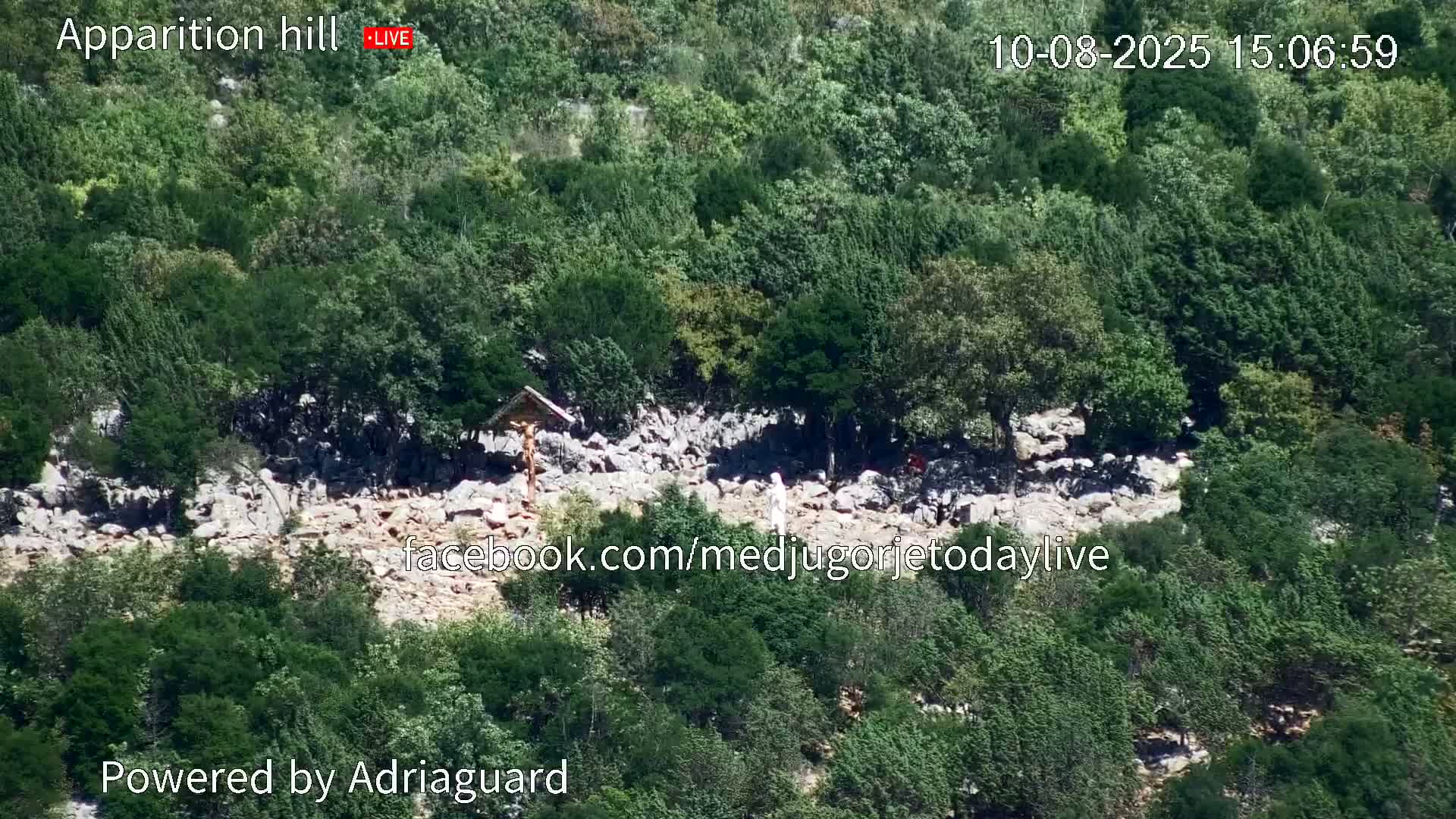 Medjugorje, Apparition Hill Prayer Area Live Cam - Bijakovici, Citluk, Herzegovina-Neretva, Federation of Bosnia and Herzegovina, Bosnia and Herzegovina