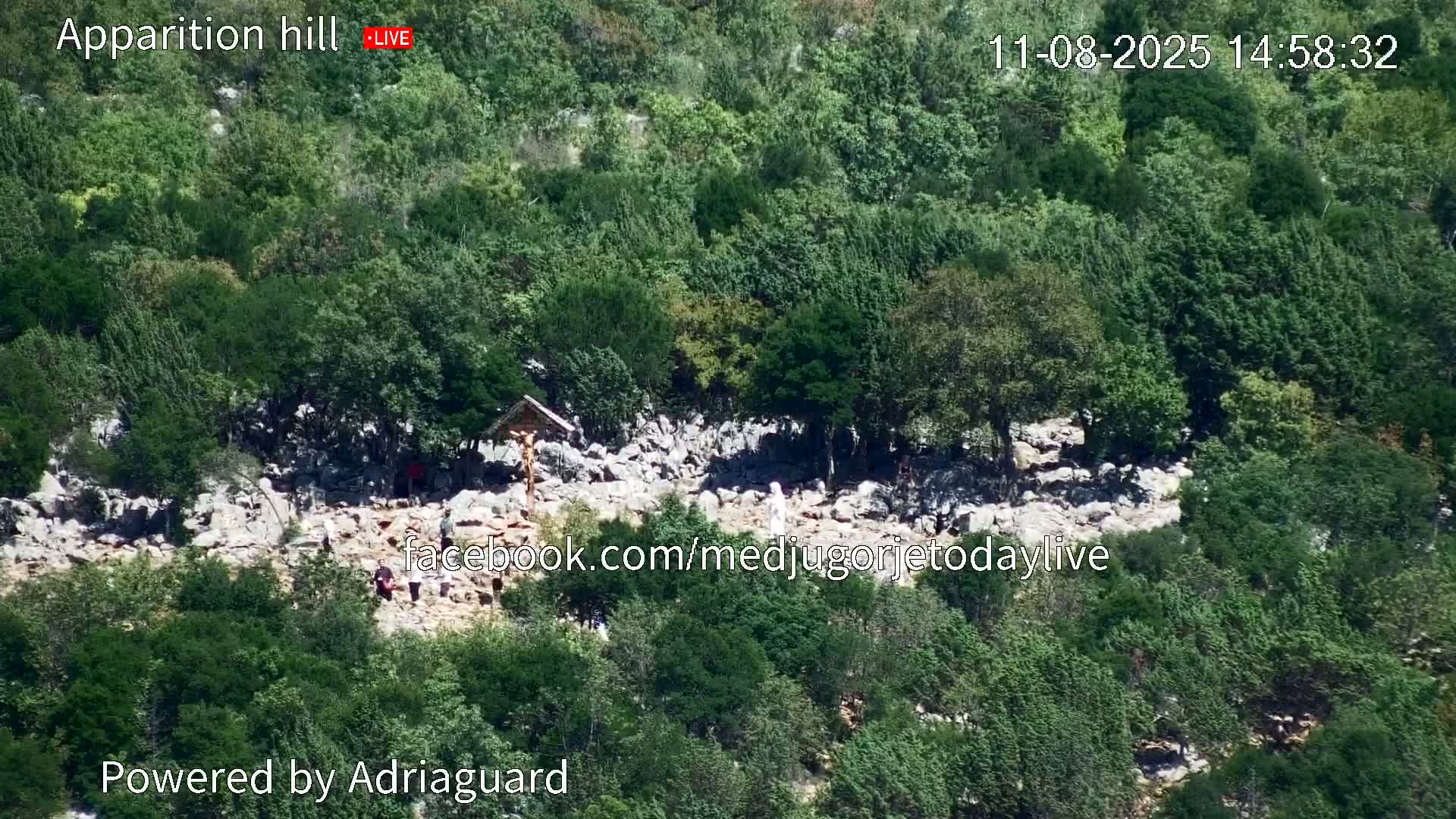 Medjugorje, Apparition Hill Prayer Area Live Cam - Bijakovici, Citluk, Herzegovina-Neretva, Federation of Bosnia and Herzegovina, Bosnia and Herzegovina