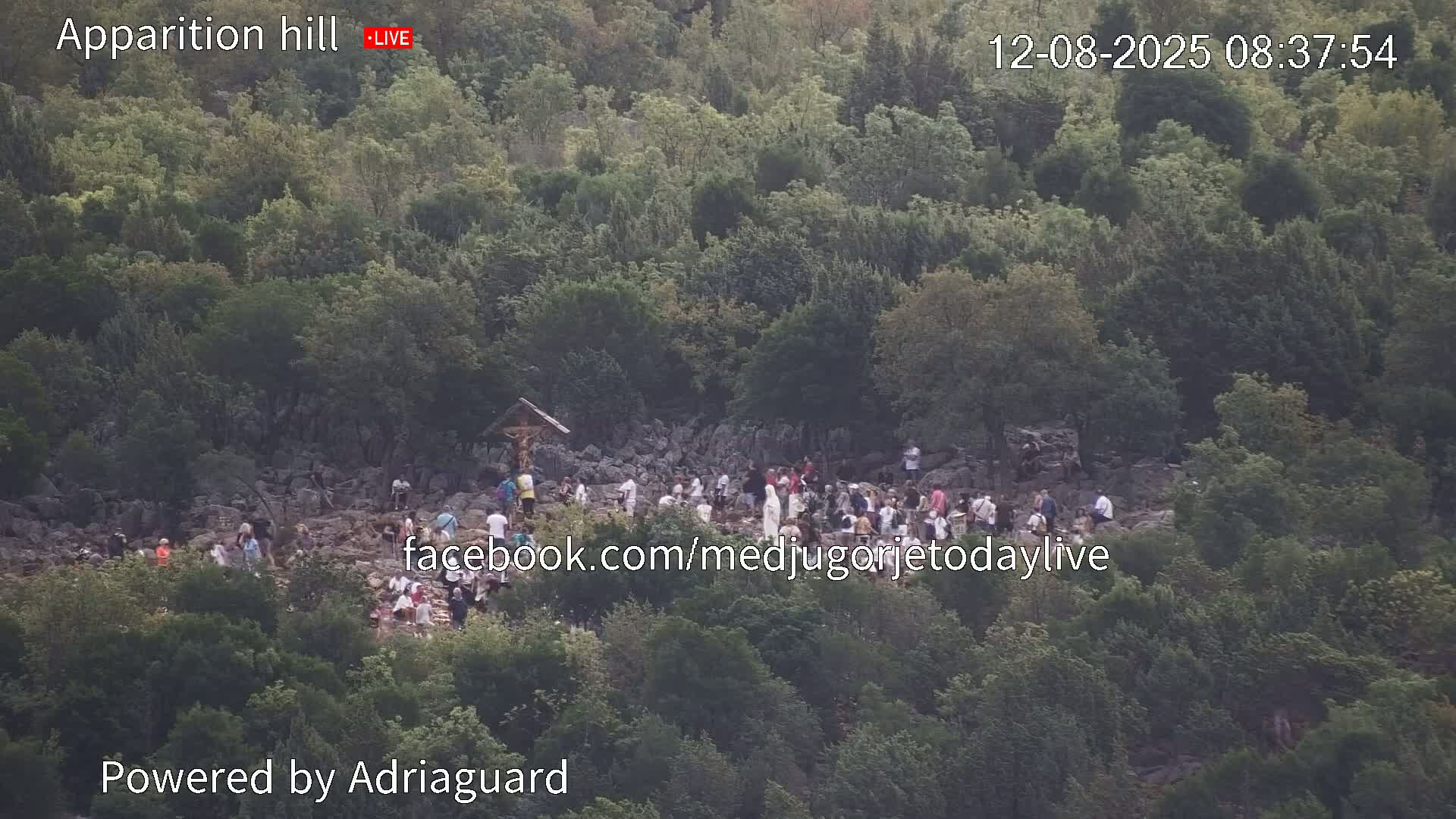 Medjugorje, Apparition Hill Prayer Area Live Cam - Bijakovici, Citluk, Herzegovina-Neretva, Federation of Bosnia and Herzegovina, Bosnia and Herzegovina
