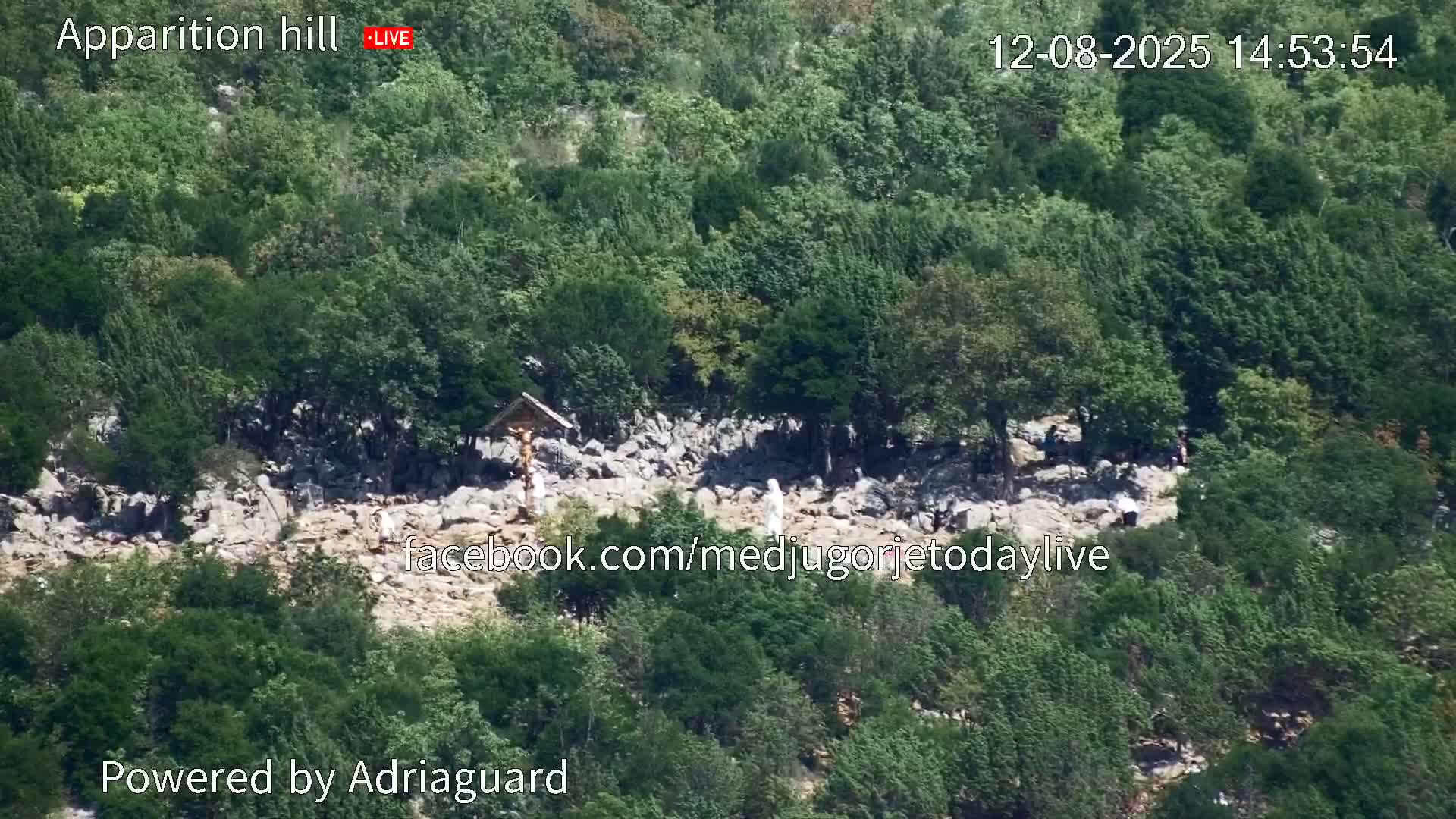Medjugorje, Apparition Hill Prayer Area Live Cam - Bijakovici, Citluk, Herzegovina-Neretva, Federation of Bosnia and Herzegovina, Bosnia and Herzegovina