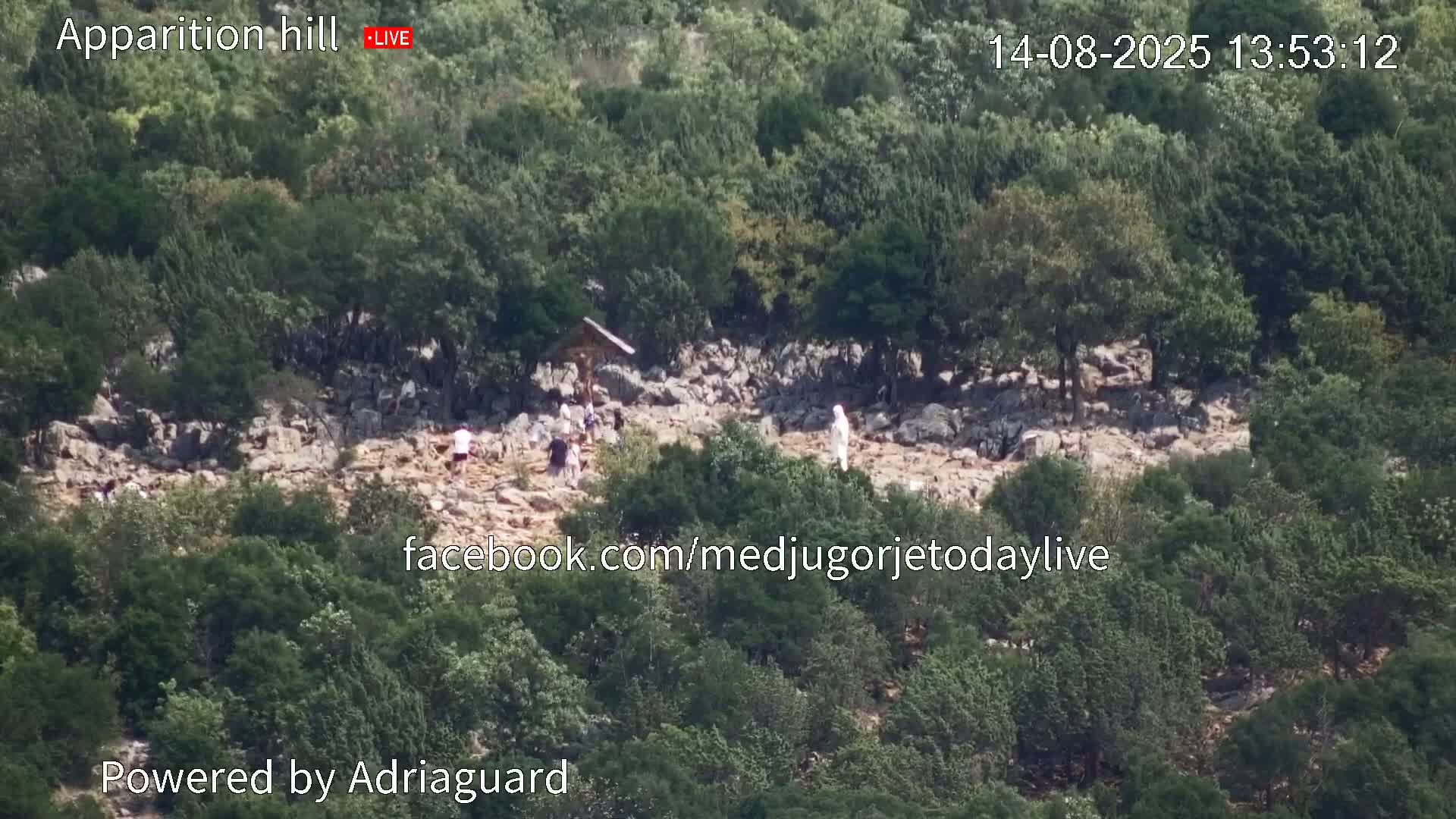 Medjugorje, Apparition Hill Prayer Area Live Cam - Bijakovici, Citluk, Herzegovina-Neretva, Federation of Bosnia and Herzegovina, Bosnia and Herzegovina