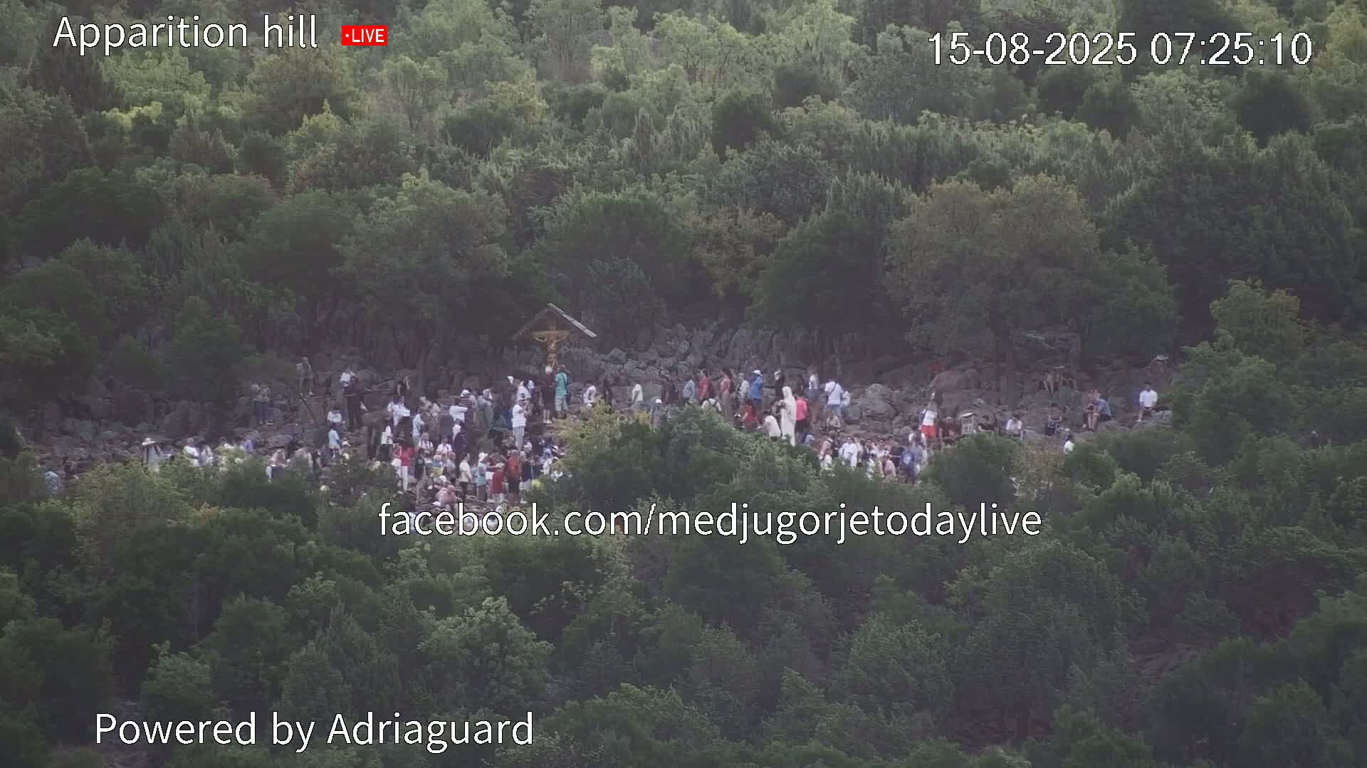 Medjugorje, Apparition Hill Prayer Area Live Cam - Bijakovici, Citluk, Herzegovina-Neretva, Federation of Bosnia and Herzegovina, Bosnia and Herzegovina