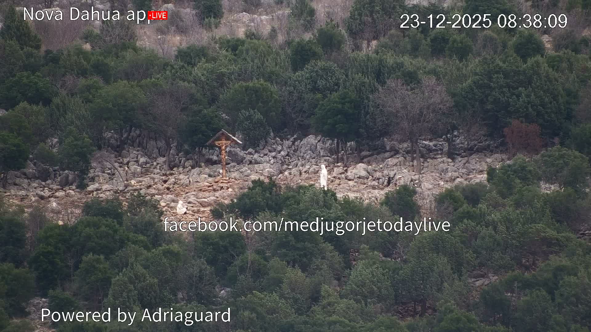 Medjugorje, Apparition Hill Prayer Area Live Cam - Bijakovici, Citluk, Herzegovina-Neretva, Federation of Bosnia and Herzegovina, Bosnia and Herzegovina
