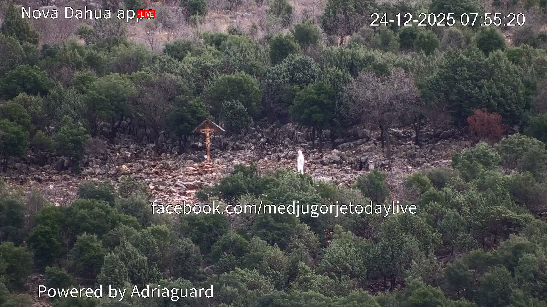 Medjugorje, Apparition Hill Prayer Area Live Cam - Bijakovici, Citluk, Herzegovina-Neretva, Federation of Bosnia and Herzegovina, Bosnia and Herzegovina