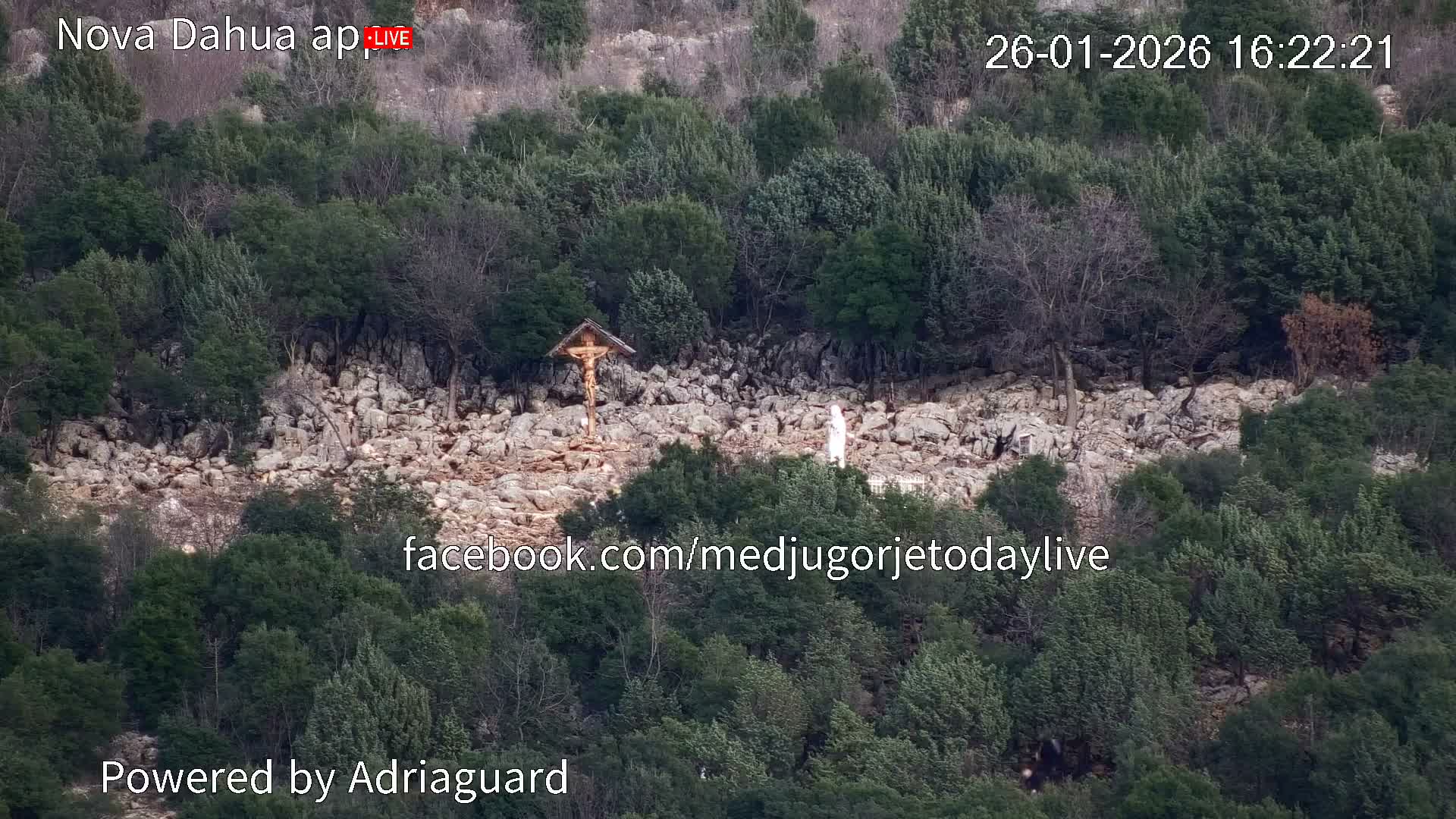 Medjugorje, Apparition Hill Prayer Area Live Cam - Bijakovici, Citluk, Herzegovina-Neretva, Federation of Bosnia and Herzegovina, Bosnia and Herzegovina