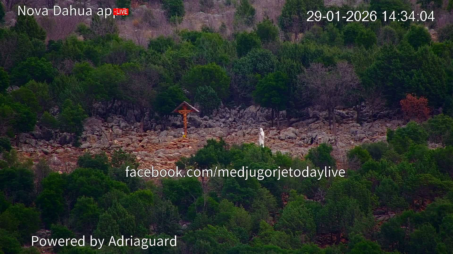 Medjugorje, Apparition Hill Prayer Area Live Cam - Bijakovici, Citluk, Herzegovina-Neretva, Federation of Bosnia and Herzegovina, Bosnia and Herzegovina