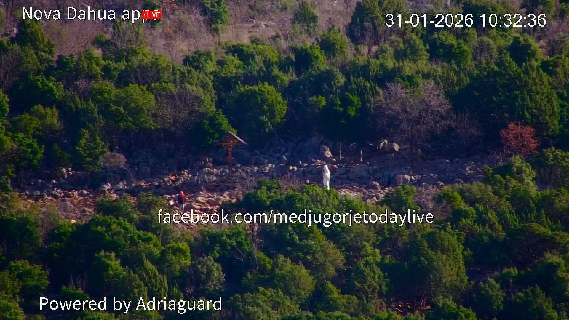 Medjugorje, Apparition Hill Prayer Area Live Cam - Bijakovici, Citluk, Herzegovina-Neretva, Federation of Bosnia and Herzegovina, Bosnia and Herzegovina