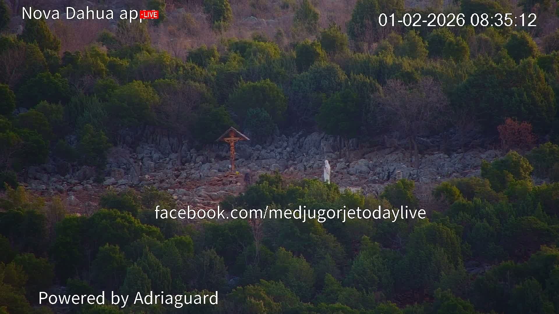 Medjugorje, Apparition Hill Prayer Area Live Cam - Bijakovici, Citluk, Herzegovina-Neretva, Federation of Bosnia and Herzegovina, Bosnia and Herzegovina