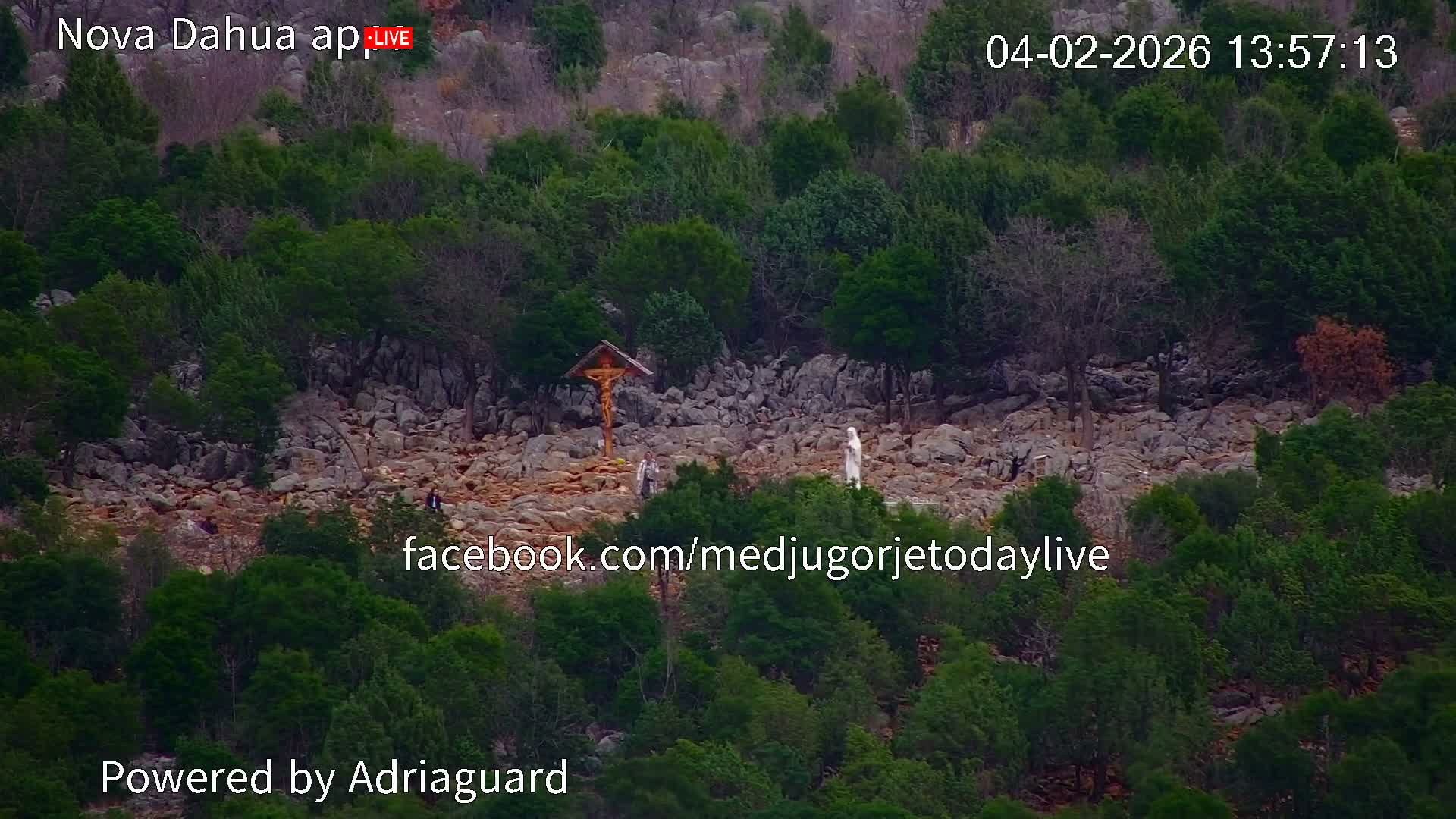 Medjugorje, Apparition Hill Prayer Area Live Cam - Bijakovici, Citluk, Herzegovina-Neretva, Federation of Bosnia and Herzegovina, Bosnia and Herzegovina
