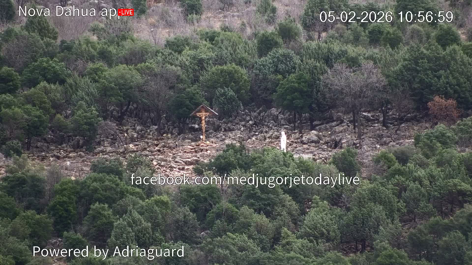 Medjugorje, Apparition Hill Prayer Area Live Cam - Bijakovici, Citluk, Herzegovina-Neretva, Federation of Bosnia and Herzegovina, Bosnia and Herzegovina