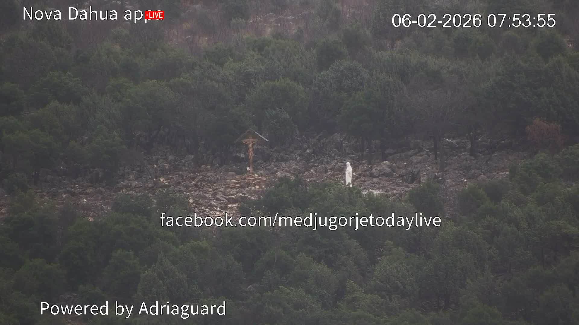 Medjugorje, Apparition Hill Prayer Area Live Cam - Bijakovici, Citluk, Herzegovina-Neretva, Federation of Bosnia and Herzegovina, Bosnia and Herzegovina