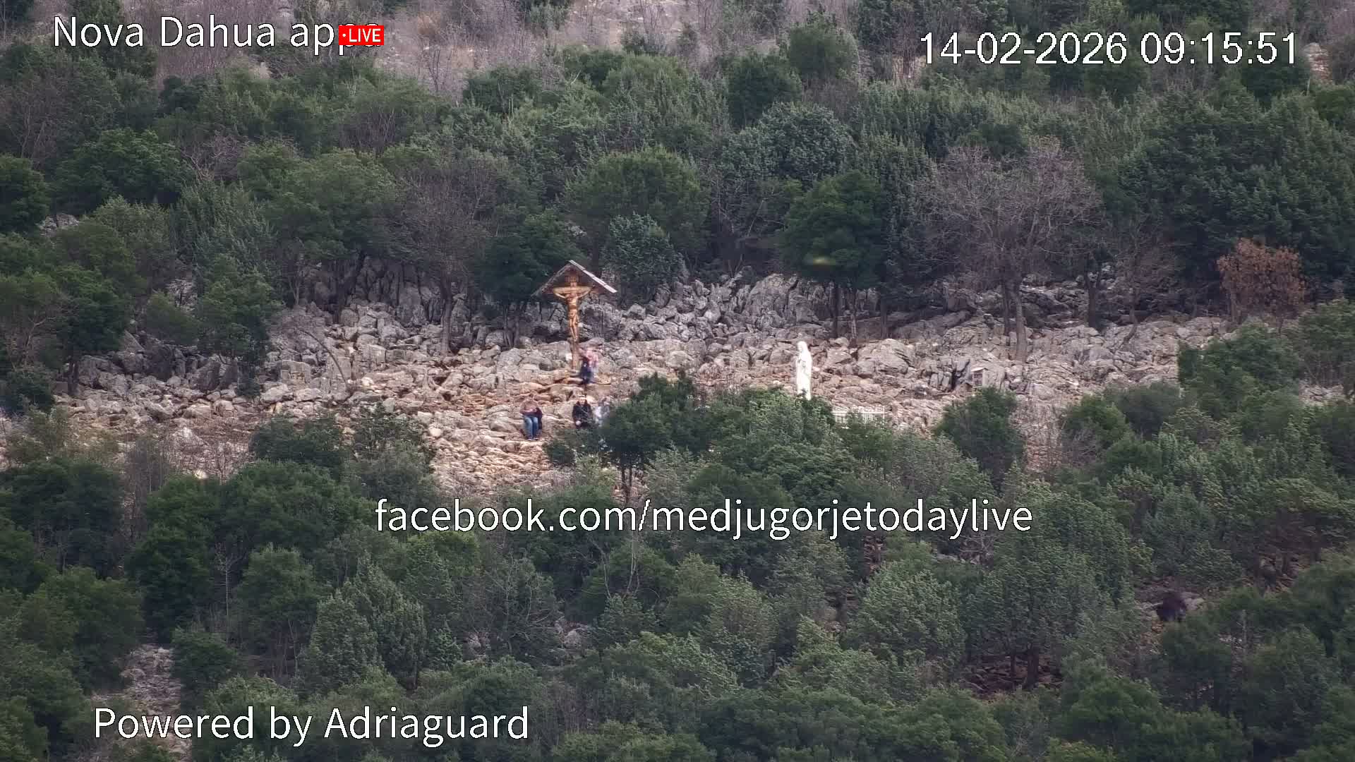 Medjugorje, Apparition Hill Prayer Area Live Cam - Bijakovici, Citluk, Herzegovina-Neretva, Federation of Bosnia and Herzegovina, Bosnia and Herzegovina