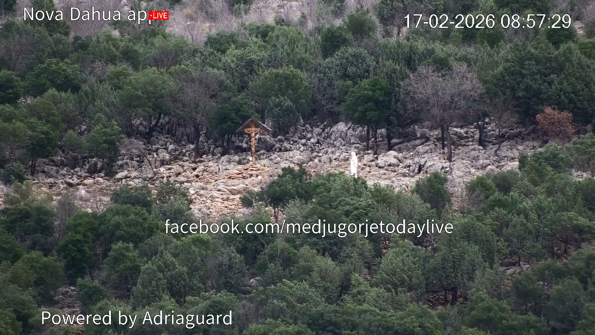 Medjugorje, Apparition Hill Prayer Area Live Cam - Bijakovici, Citluk, Herzegovina-Neretva, Federation of Bosnia and Herzegovina, Bosnia and Herzegovina