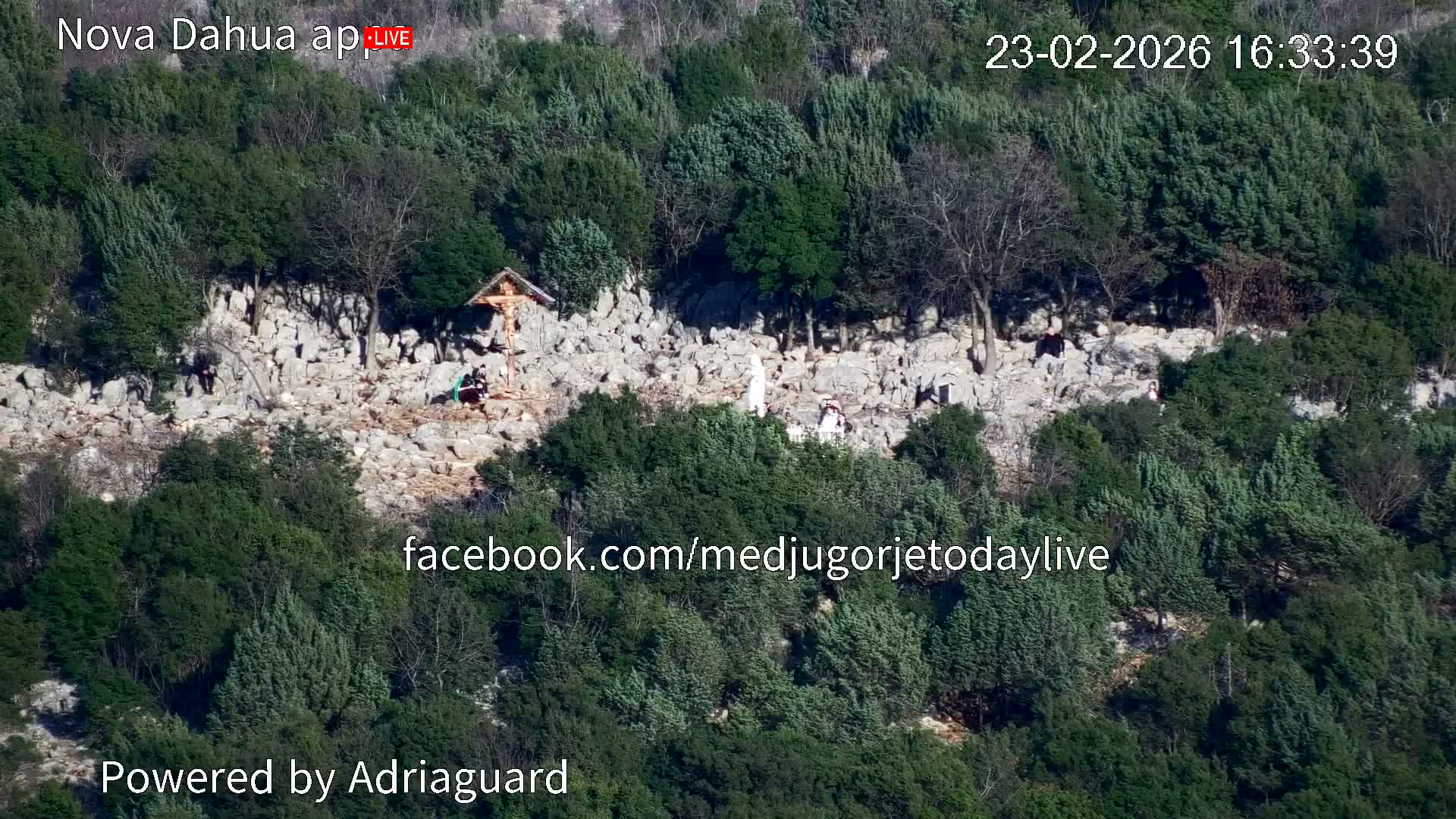 Medjugorje, Apparition Hill Prayer Area Live Cam - Bijakovici, Citluk, Herzegovina-Neretva, Federation of Bosnia and Herzegovina, Bosnia and Herzegovina