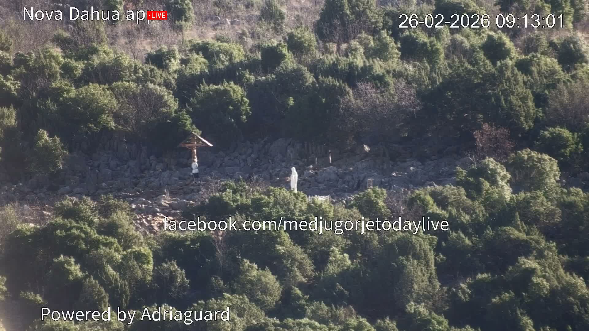 Medjugorje, Apparition Hill Prayer Area Live Cam - Bijakovici, Citluk, Herzegovina-Neretva, Federation of Bosnia and Herzegovina, Bosnia and Herzegovina