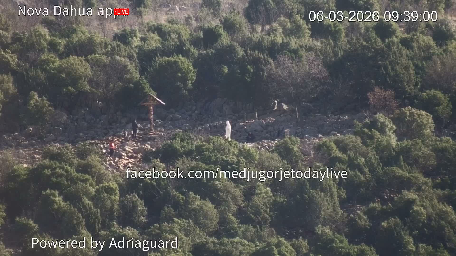 Medjugorje, Apparition Hill Prayer Area Live Cam - Bijakovici, Citluk, Herzegovina-Neretva, Federation of Bosnia and Herzegovina, Bosnia and Herzegovina