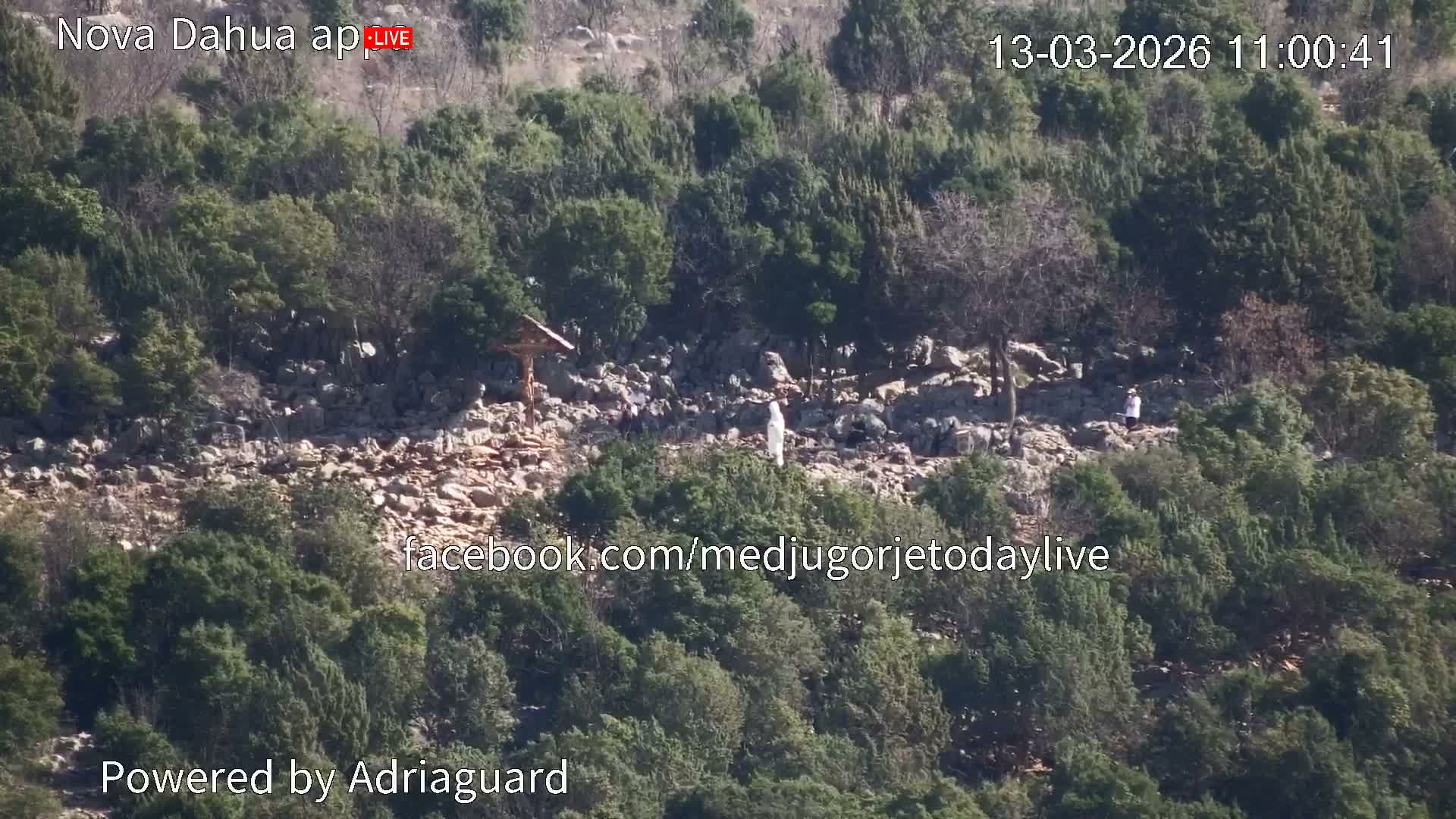 Medjugorje, Apparition Hill Prayer Area Live Cam - Bijakovici, Citluk, Herzegovina-Neretva, Federation of Bosnia and Herzegovina, Bosnia and Herzegovina