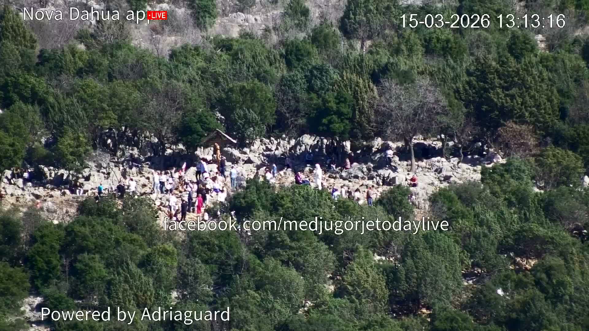 Medjugorje, Apparition Hill Prayer Area Live Cam - Bijakovici, Citluk, Herzegovina-Neretva, Federation of Bosnia and Herzegovina, Bosnia and Herzegovina