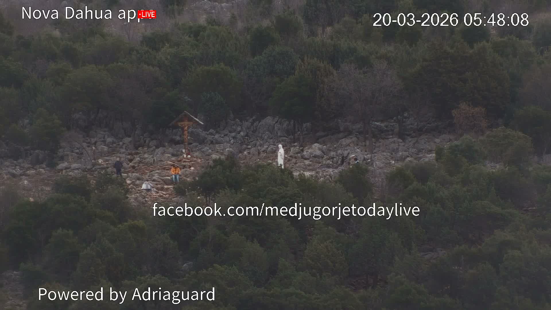 Medjugorje, Apparition Hill Prayer Area Live Cam - Bijakovici, Citluk, Herzegovina-Neretva, Federation of Bosnia and Herzegovina, Bosnia and Herzegovina